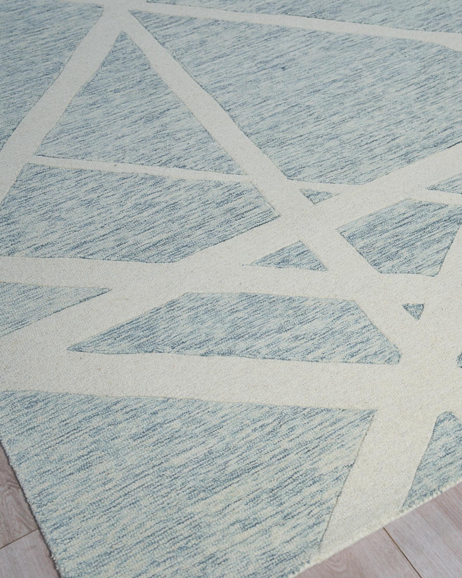 Miami Hand-Tufted Silver/Ivory Rugs | Neiman Marcus