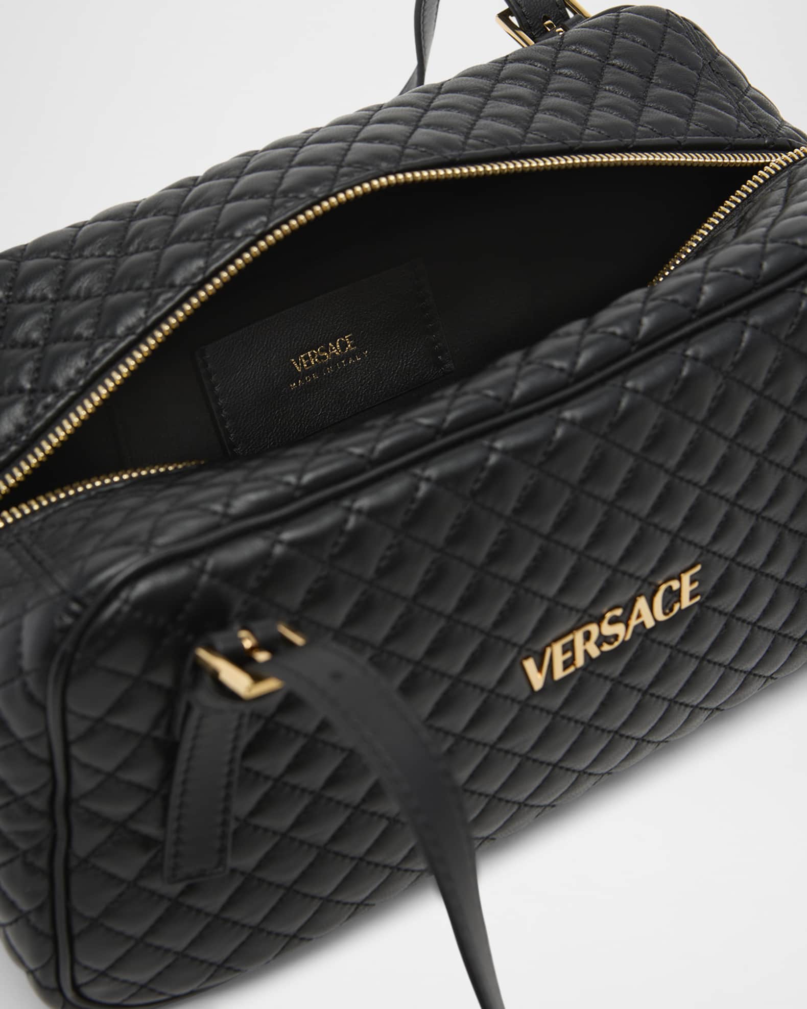 Versace La Medusa Medium Quilted Leather Shoulder Bag