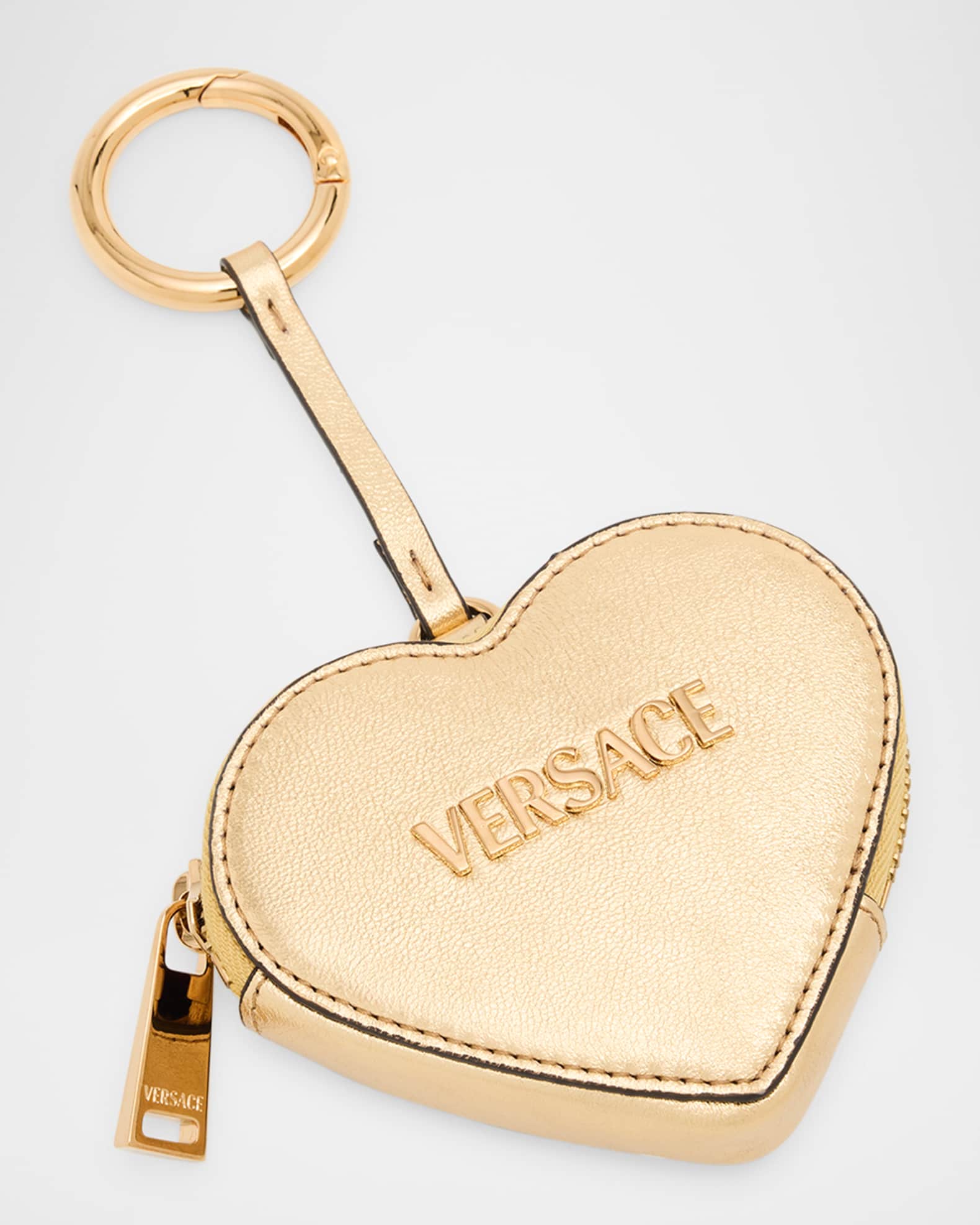 Heart-Shaped Lambskin Leather Coin Purse 0