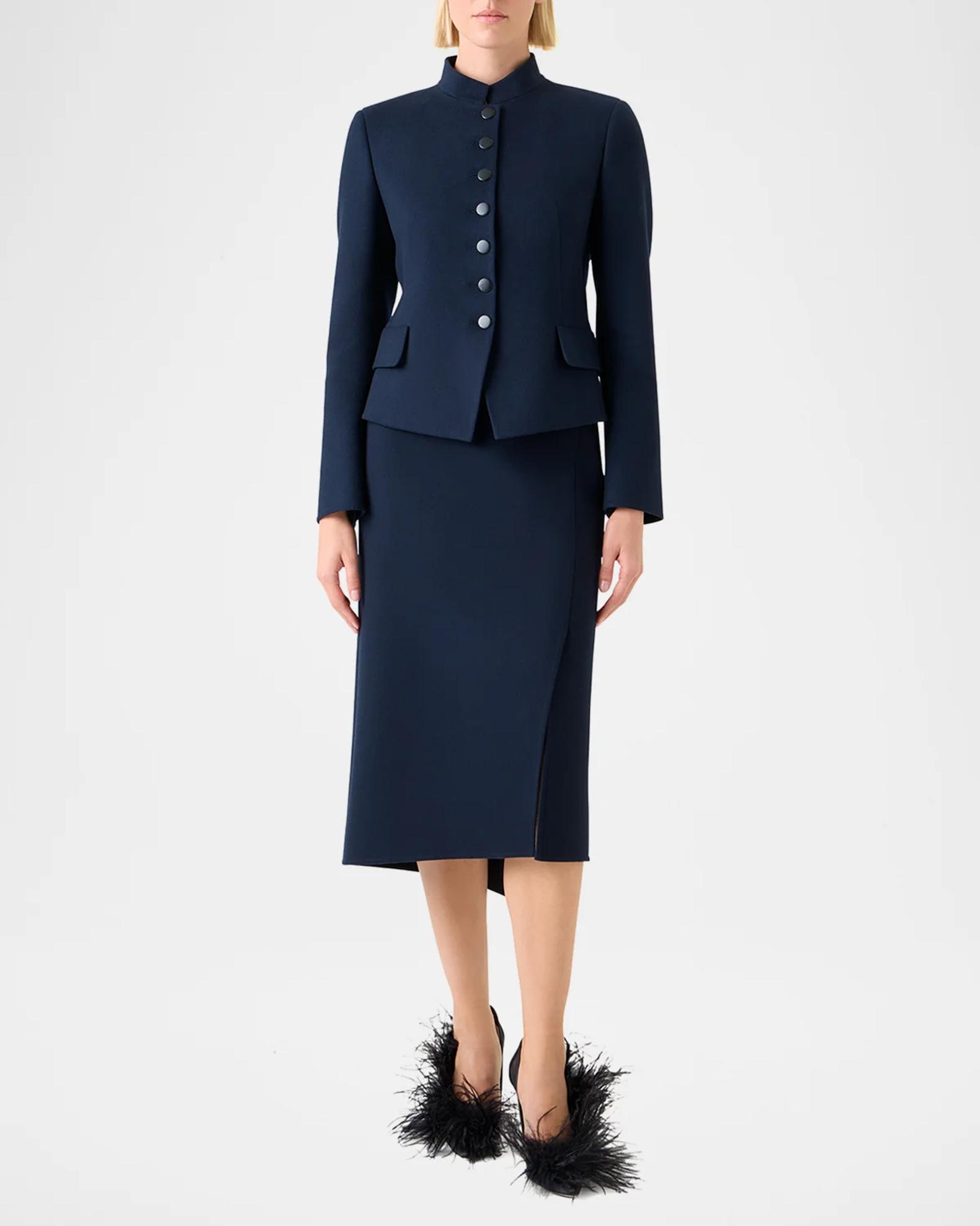 Akris Deva Wool Flannel Double-Face Jacket | Neiman Marcus