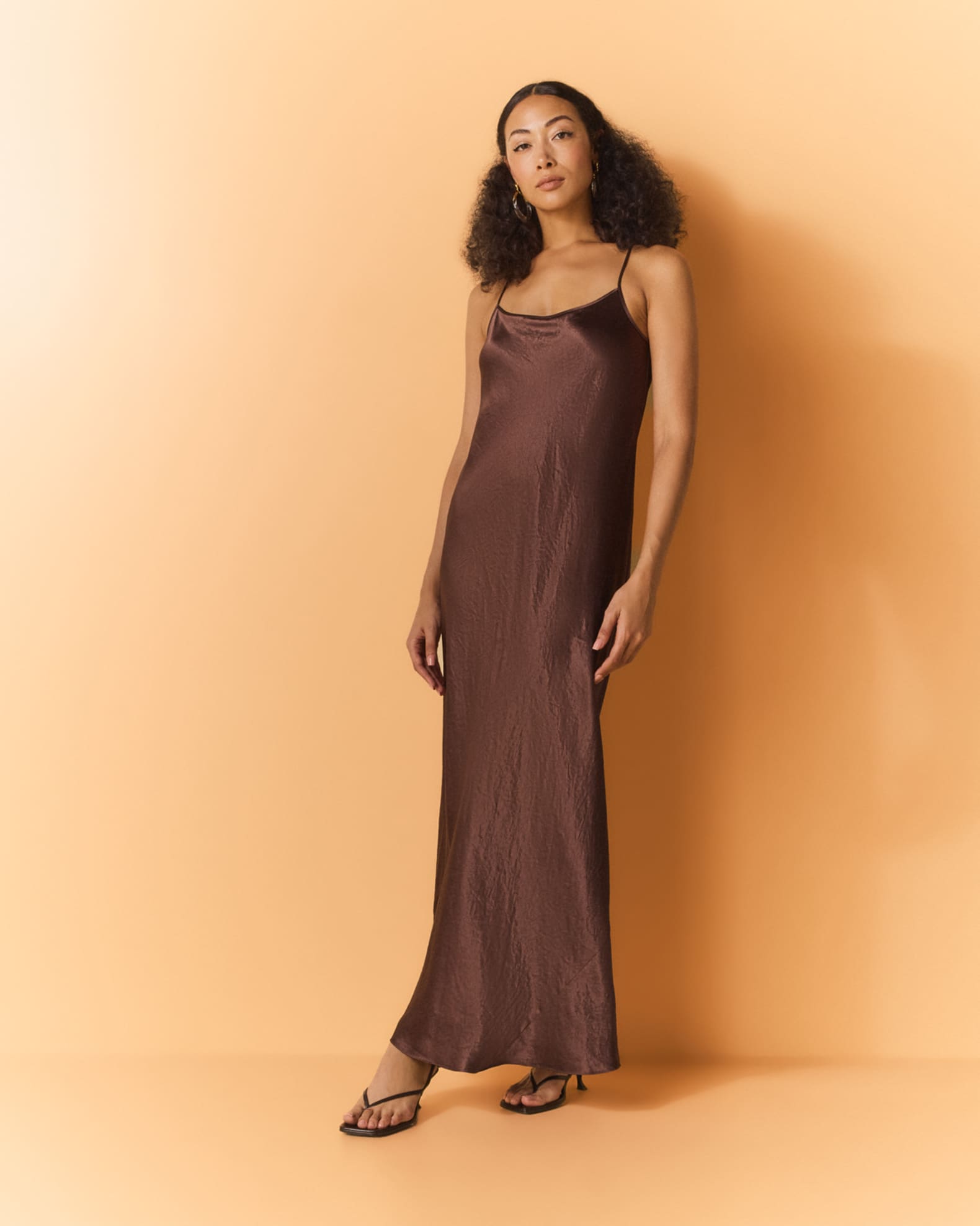knee length dresses for ladies Vince Women's Lingerie-Trim Satin Slip Skirt – Saint Bernard main image 0