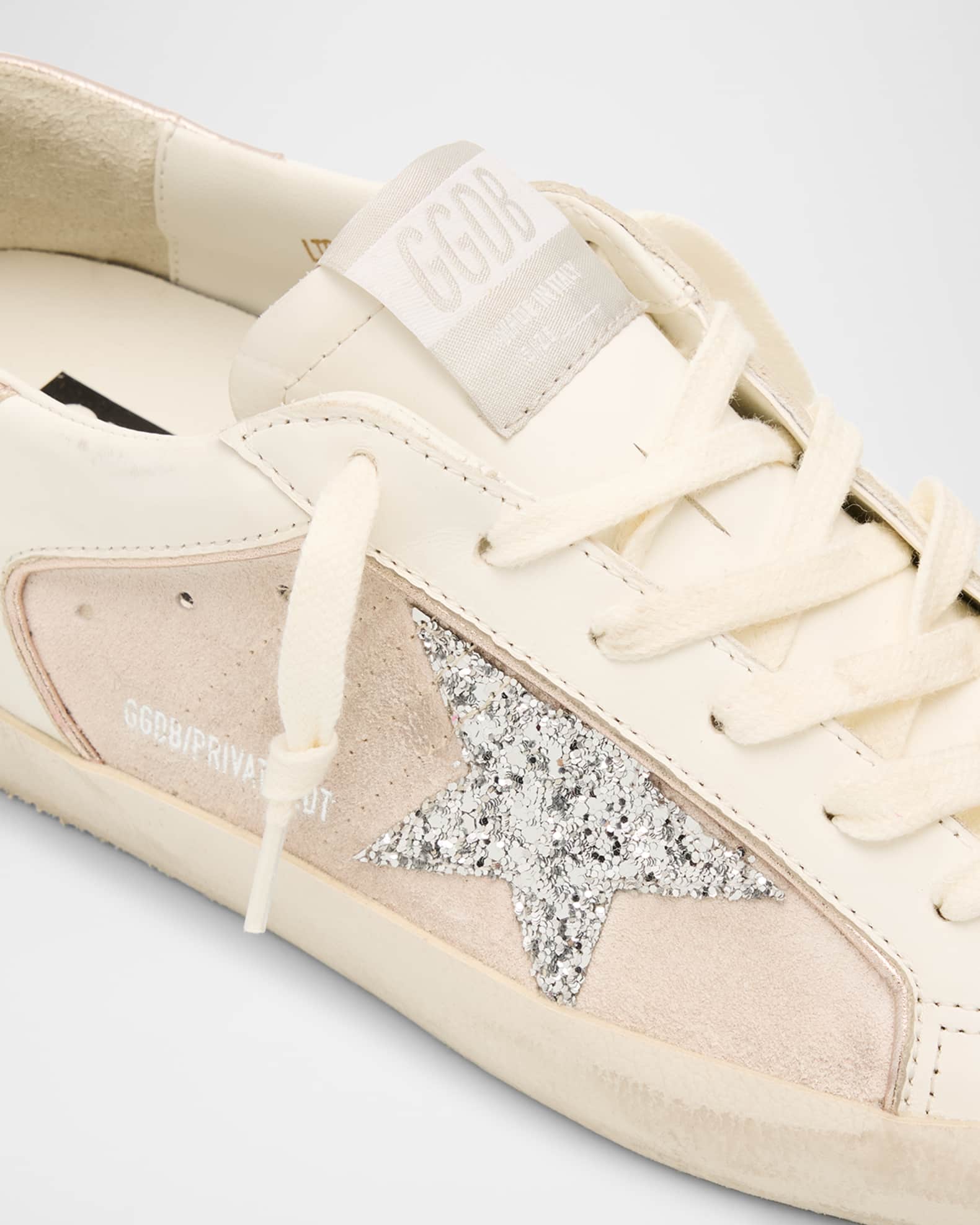 Golden Goose Super-Star Glitter-Star Low-Top Sneakers | Neiman Marcus