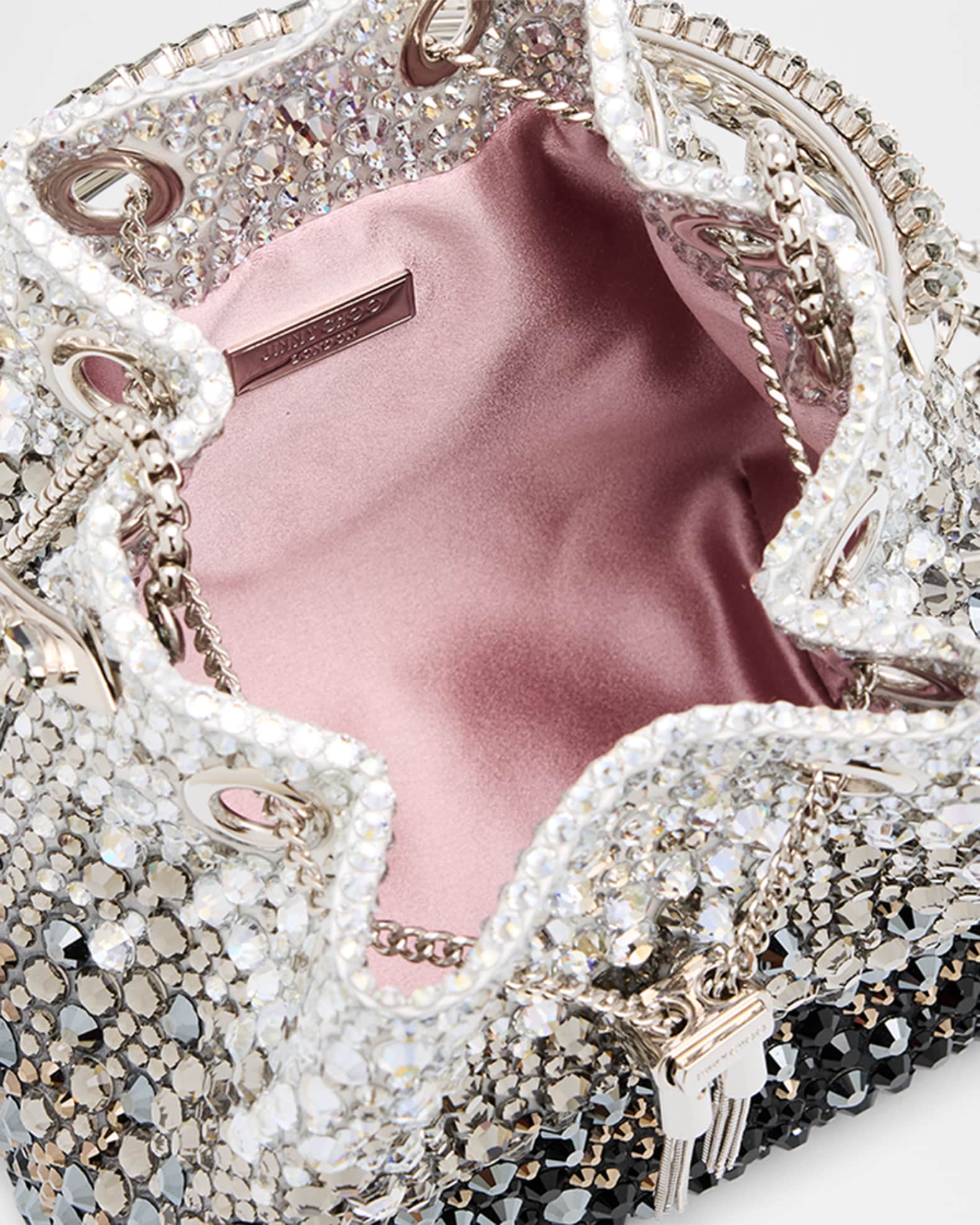 Jimmy Choo Bon Bon Ombre Crystal Top-Handle Bucket Bag | Neiman Marcus