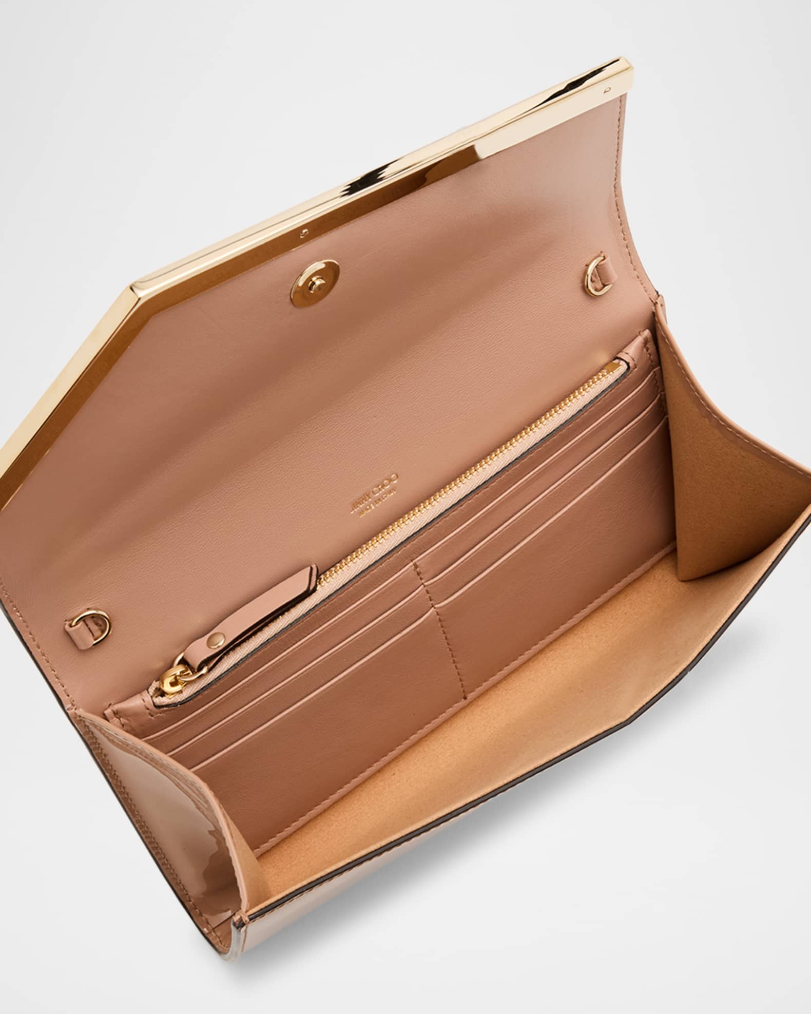 Jimmy Choo Emmie クラッチバッグ EMMIE | Gold Mirror Fabric Clutch Bag | Summer Collection