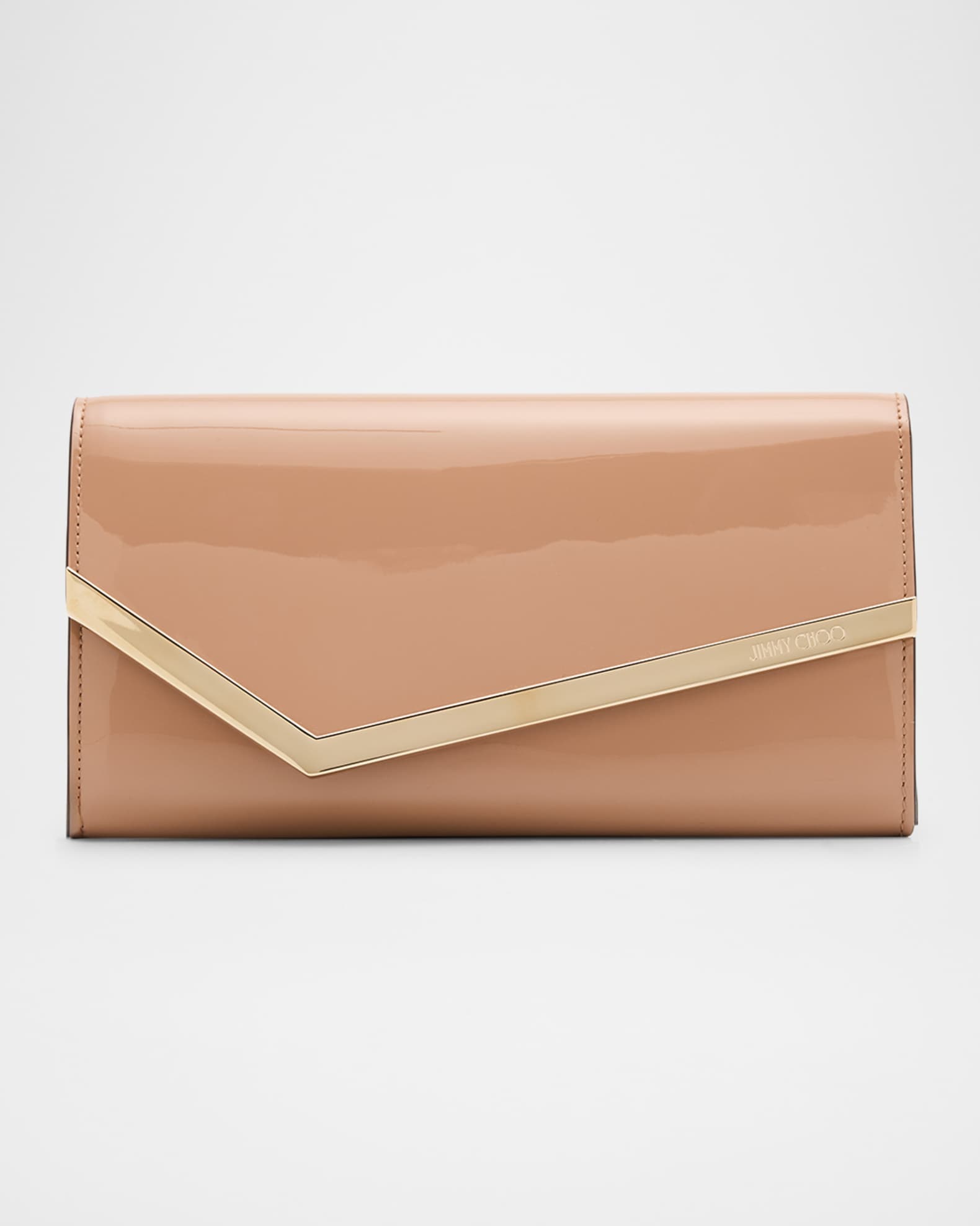 Jimmy Choo Emmie Patent Leather Bar Flap Clutch Bag | Neiman