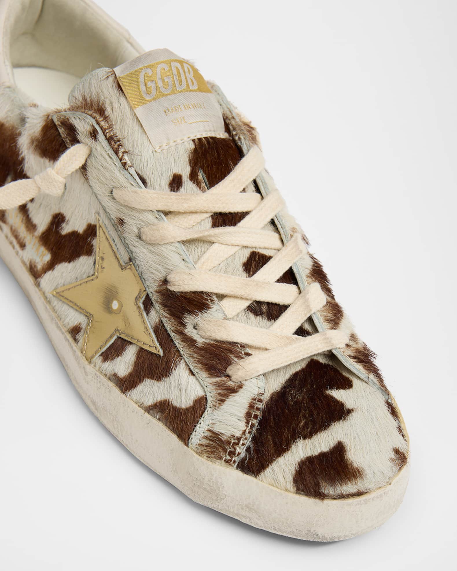 スニーカー Golden  Low-Top Sneakers With Cow Leather Golden Goose Superstar Cow Horsy Low-Top Sneakers | Neiman