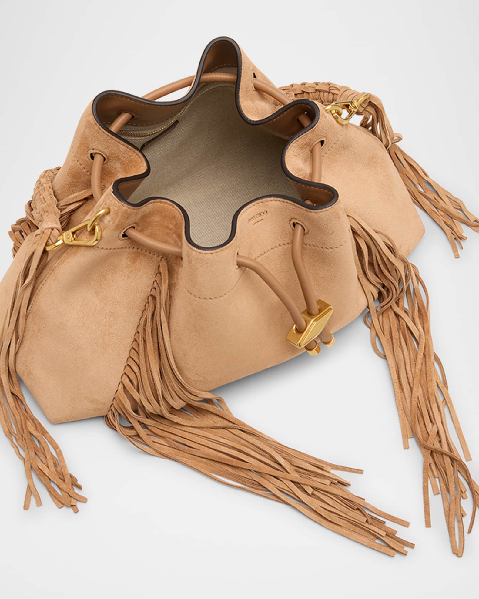 ショルダーバッグ・ポシェット JIMMY CHOO Bon Bon suede bag Bon Bon | Toffee Suede Bag With Pearl Closure | JIMMY CHOO