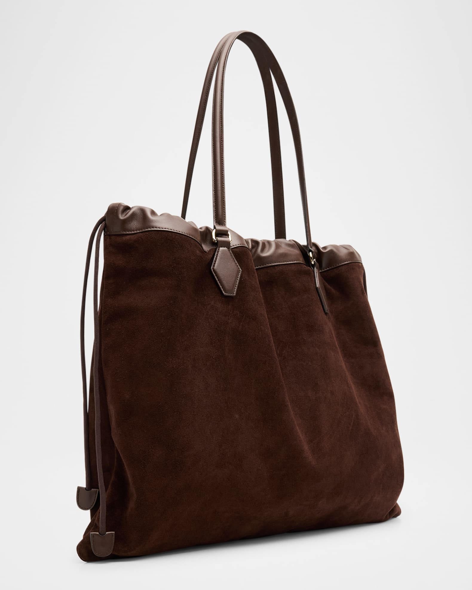 Jimmy Choo Large Suede Drawstring Tote Bag | Neiman Marcus
