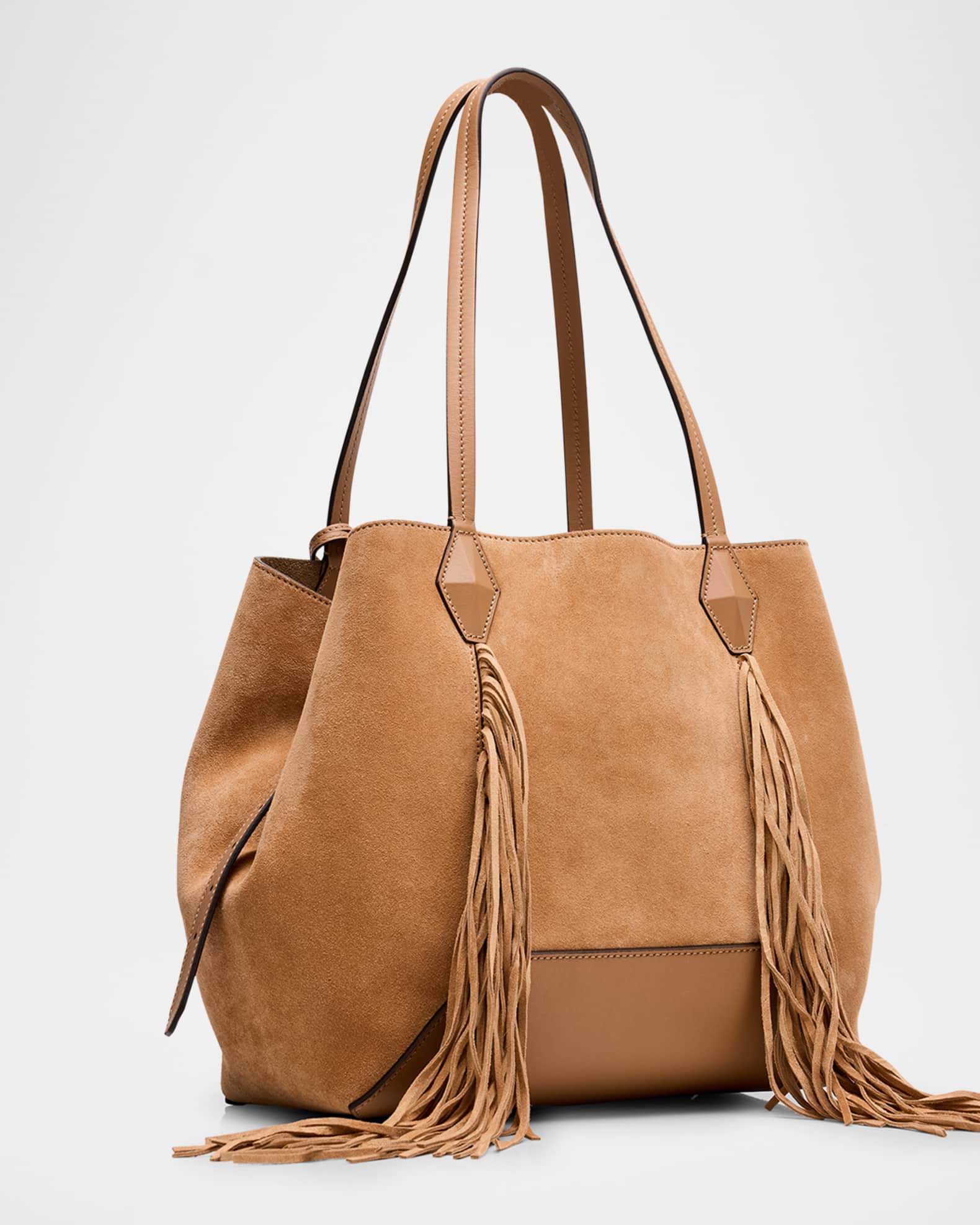 Jimmy Choo Diamond Medium Fringe Suede Tote Bag | Neiman Marcus