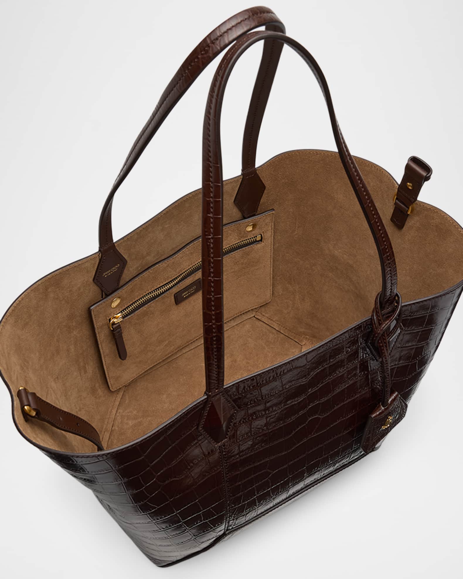 Jimmy Choo Diamond Medium Croc-Embossed Leather Hobo Bag | Neiman