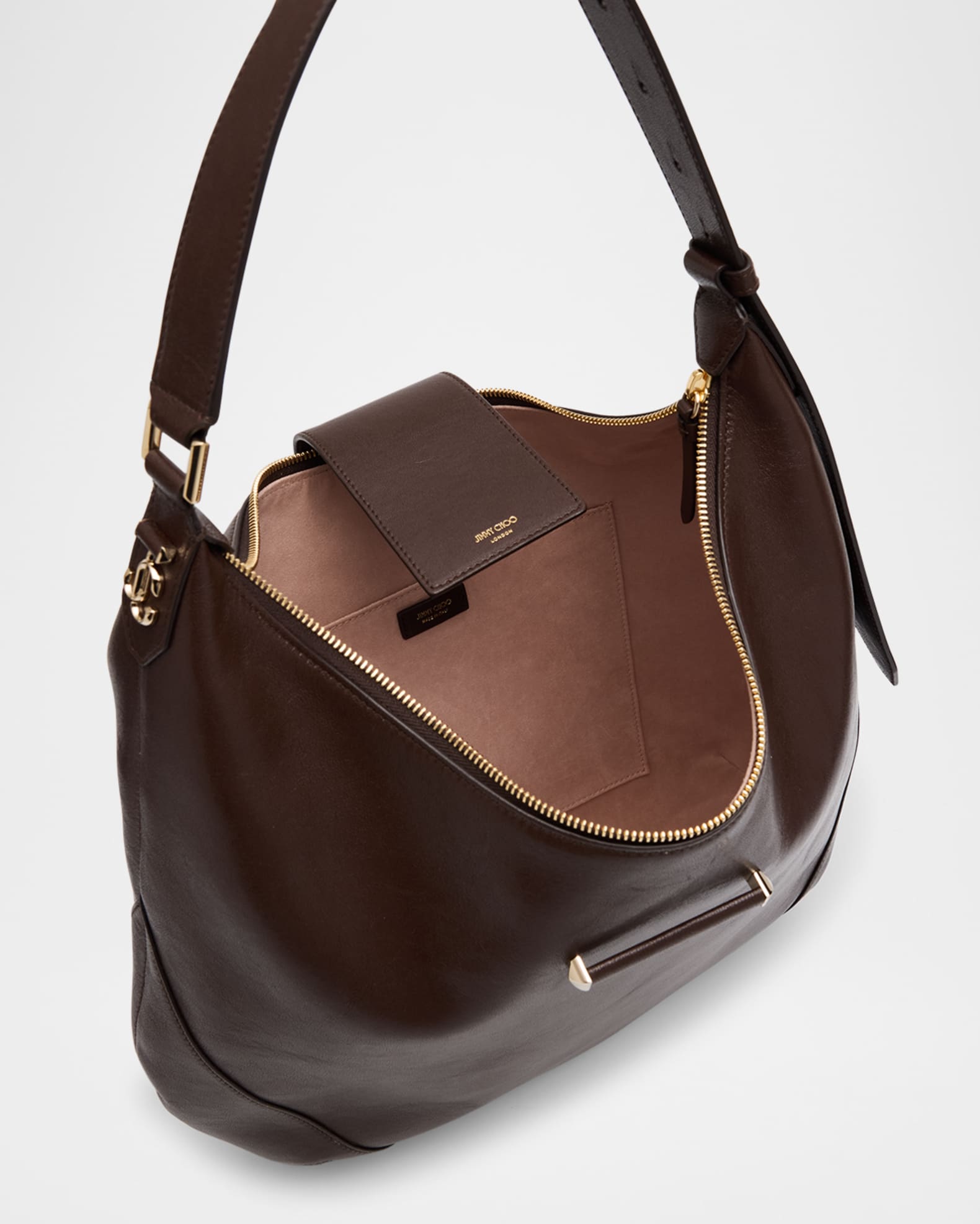 Jimmy Choo Bar Medium Leather Hobo Bag | Neiman Marcus