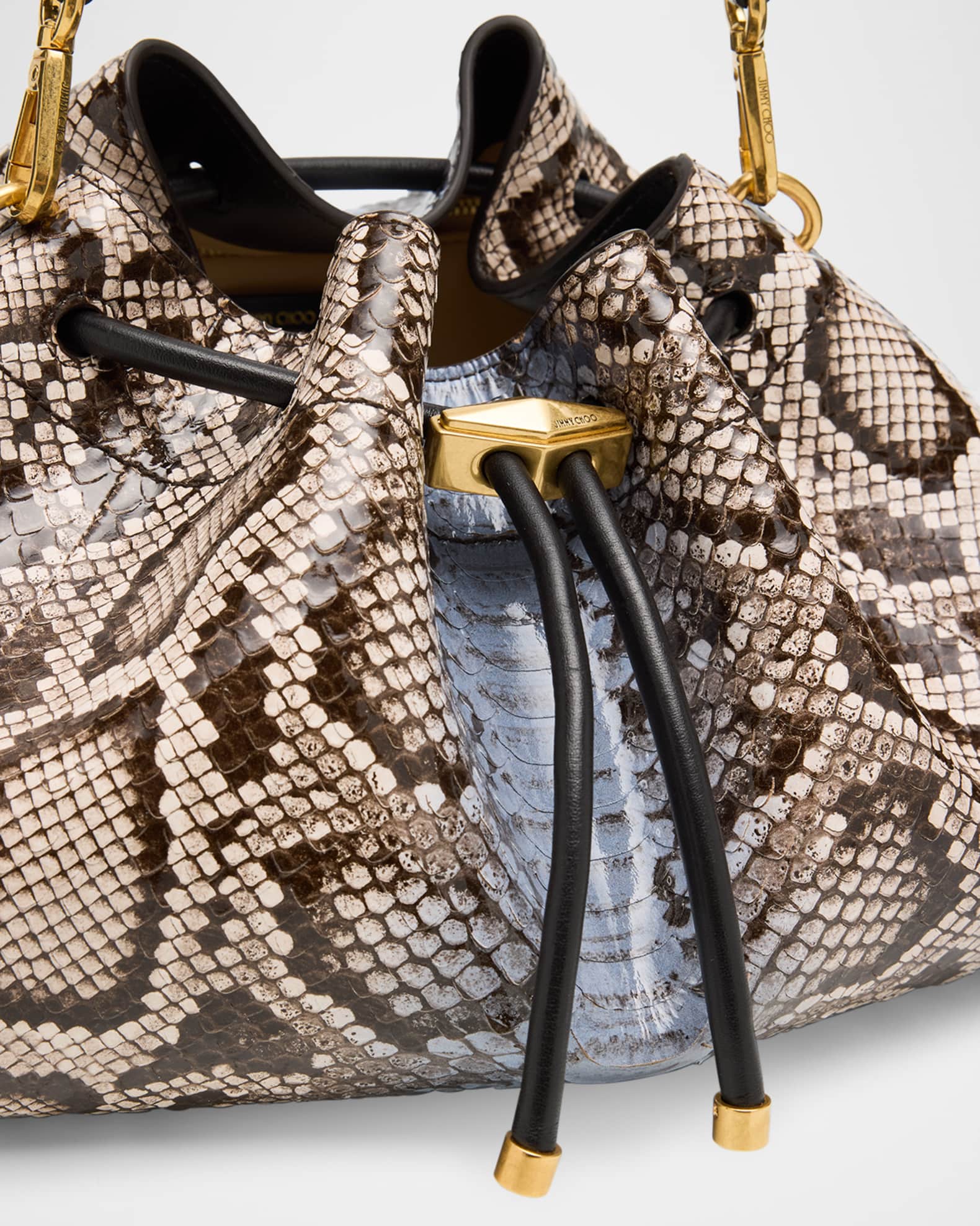 ハンドバッグ Jimmy Choo BON BON FUC Handbags snakeskin print leather bag Jimmy Choo Bon Bon Python-Print Leather Bucket Bag | Neiman