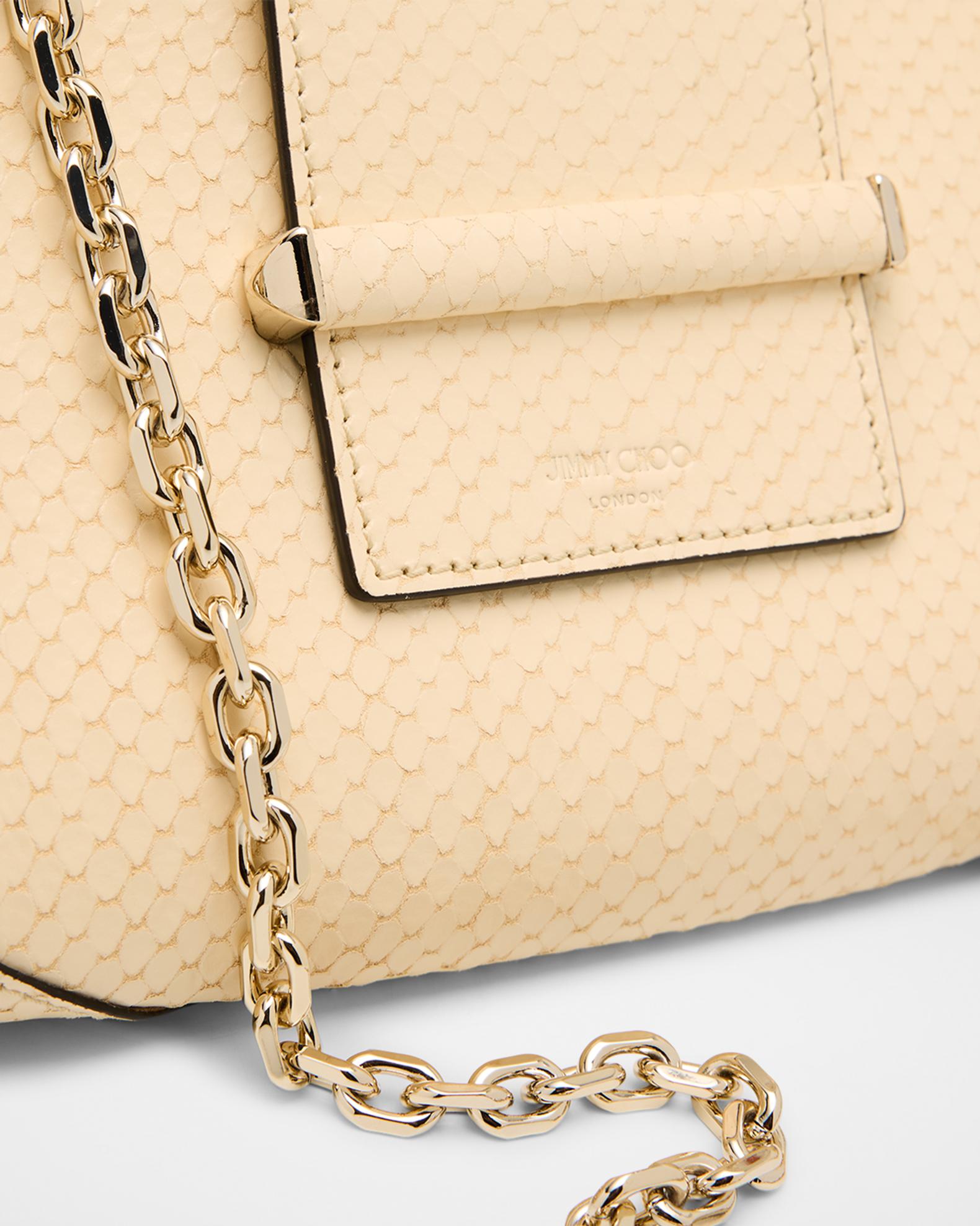 Jimmy Choo Bar Slim Snake-Embossed Leather Shoulder Bag  display picture 2