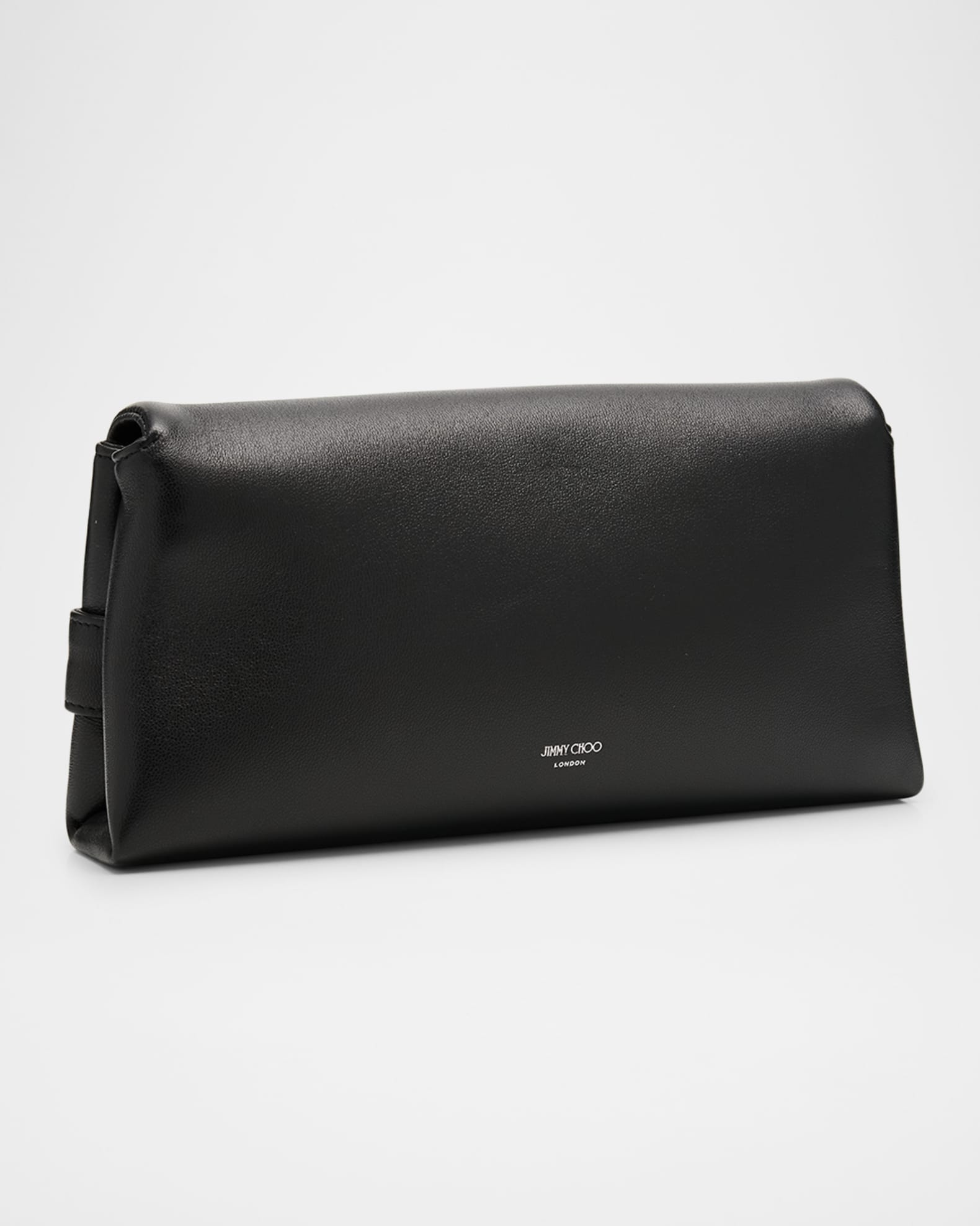 Jimmy Choo Kya Crystal-Embellished Leather Clutch Bag