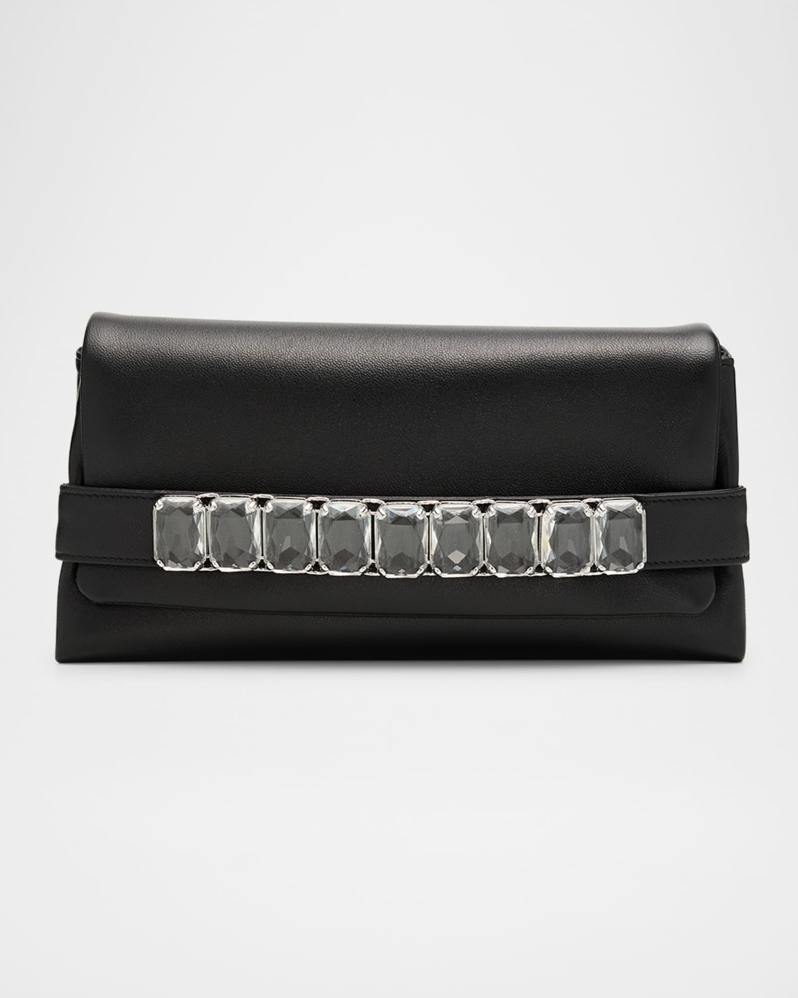 JIMMY CHOO■Crystal Embroidered Clutch Bag■クラッチバッグ Clemmie | Iridescent Crystal Clutch Bag | New Collection
