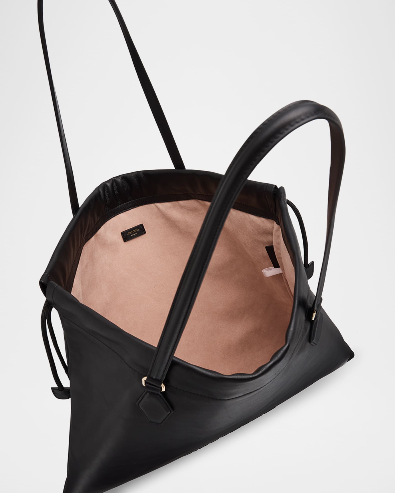 Jimmy Choo Large Drawstring Leather Tote Bag | Neiman Marcus
