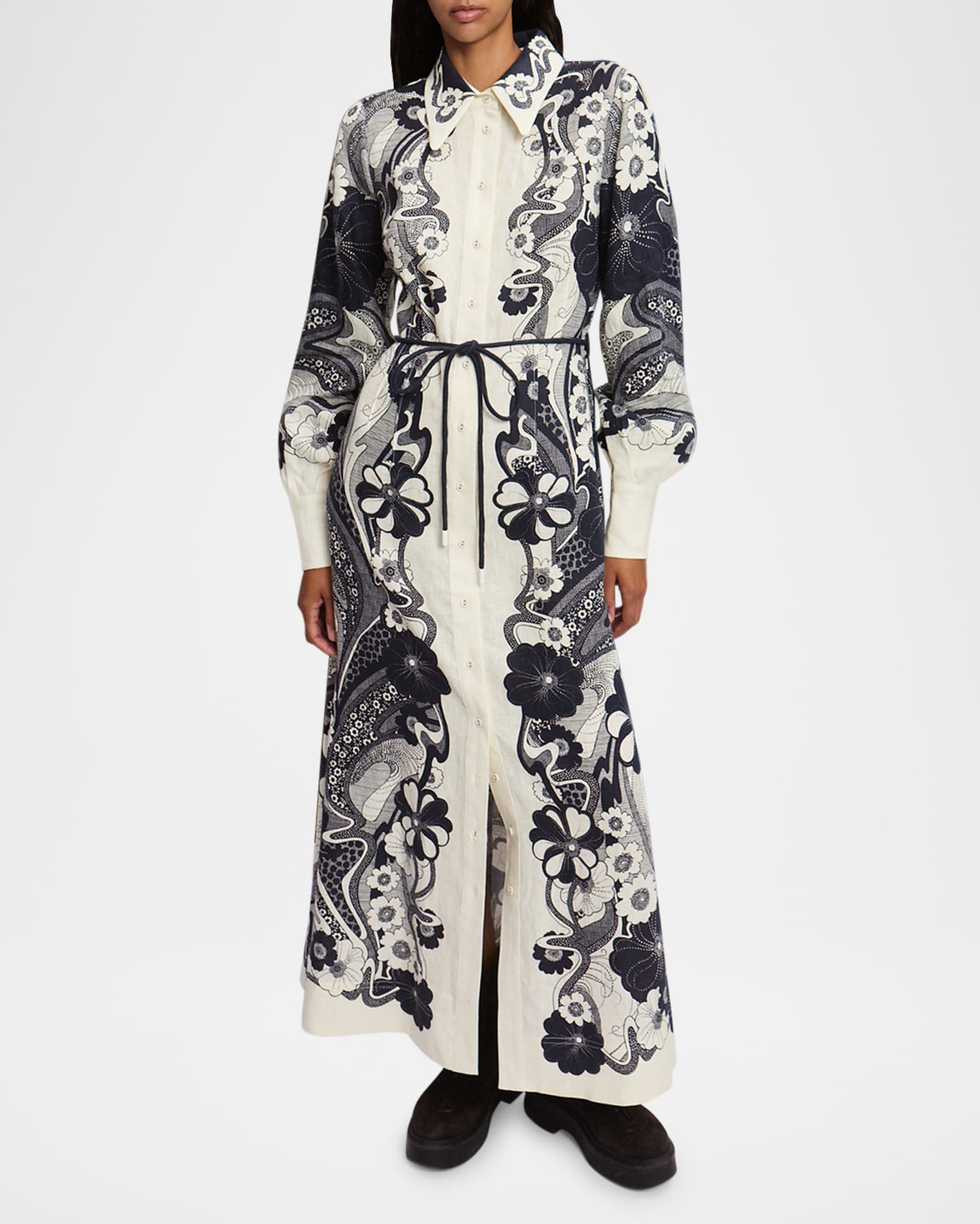 Mickey Maxi Linen Shirtdress 1