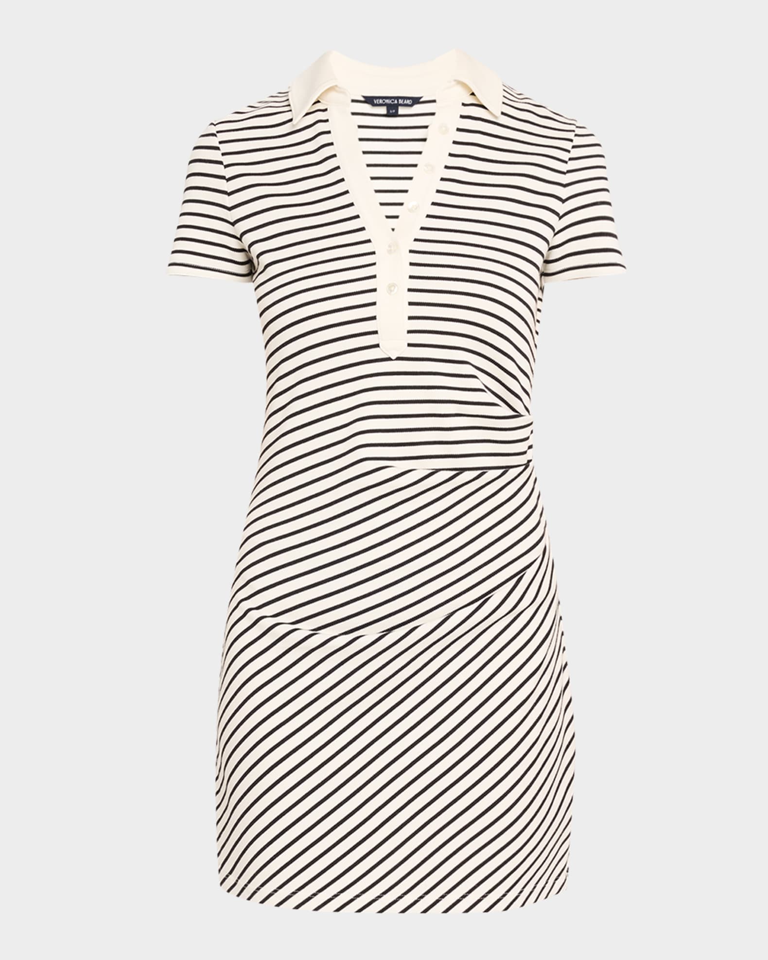 Lanier Stripe Short-Sleeve Polo Dress 0
