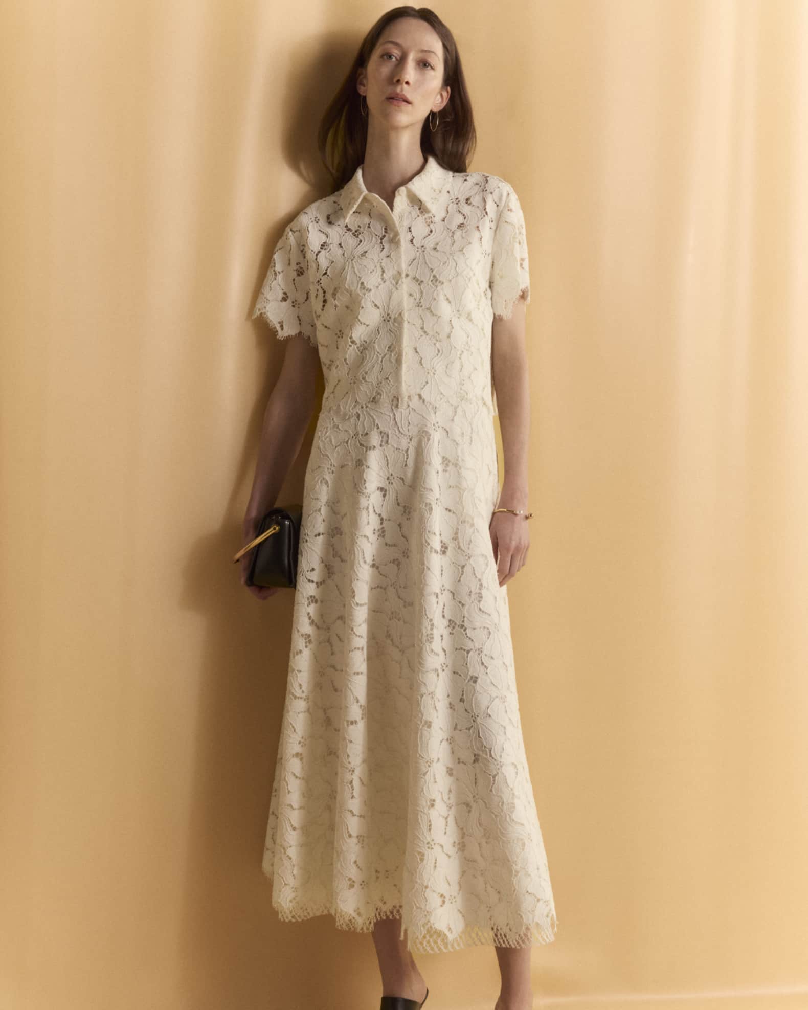 SIMKHAI Julia Sleeveless Floral Lace Midi Dress | Neiman Marcus