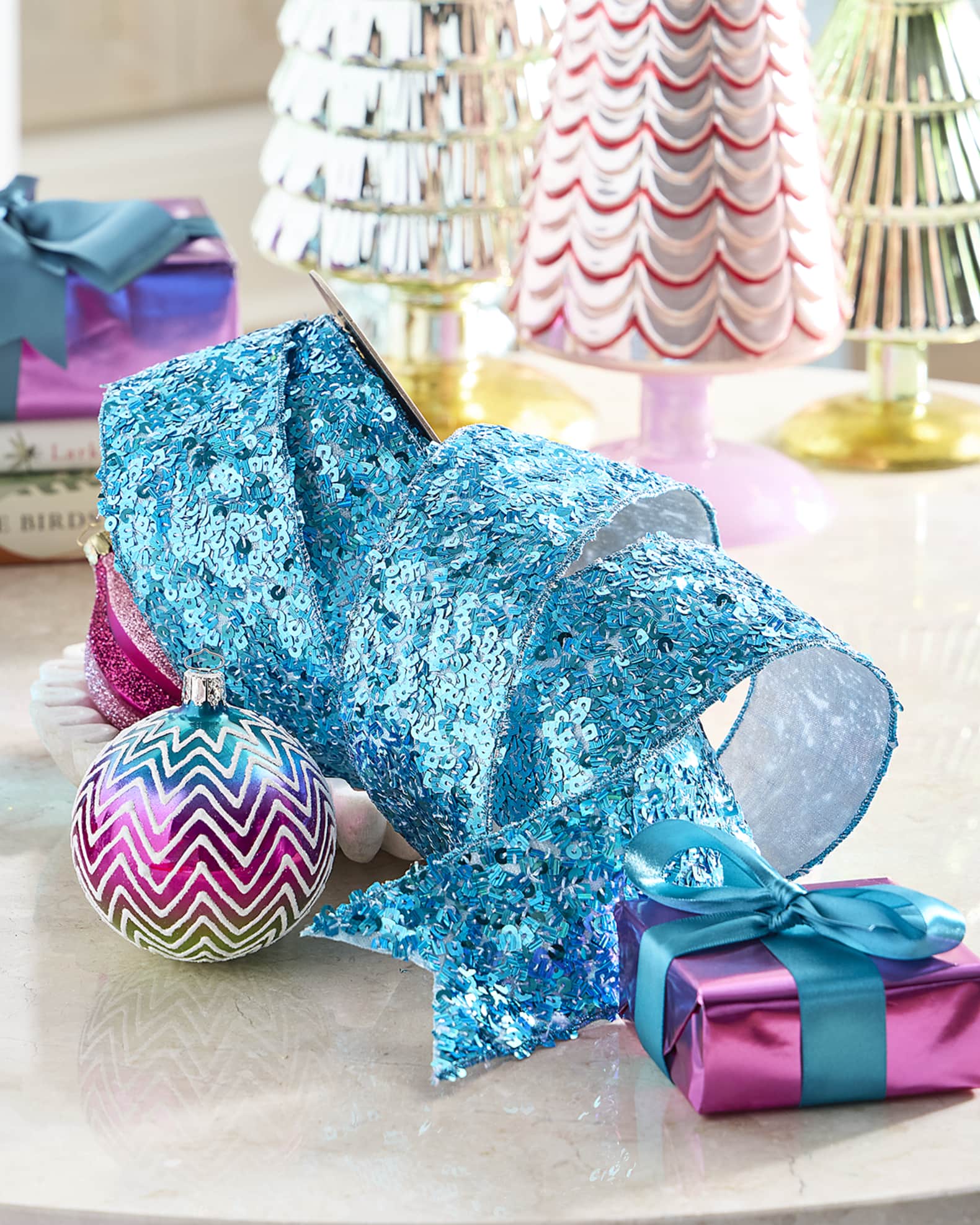 D. Stevens Party Sequined Ribbon, 2.5