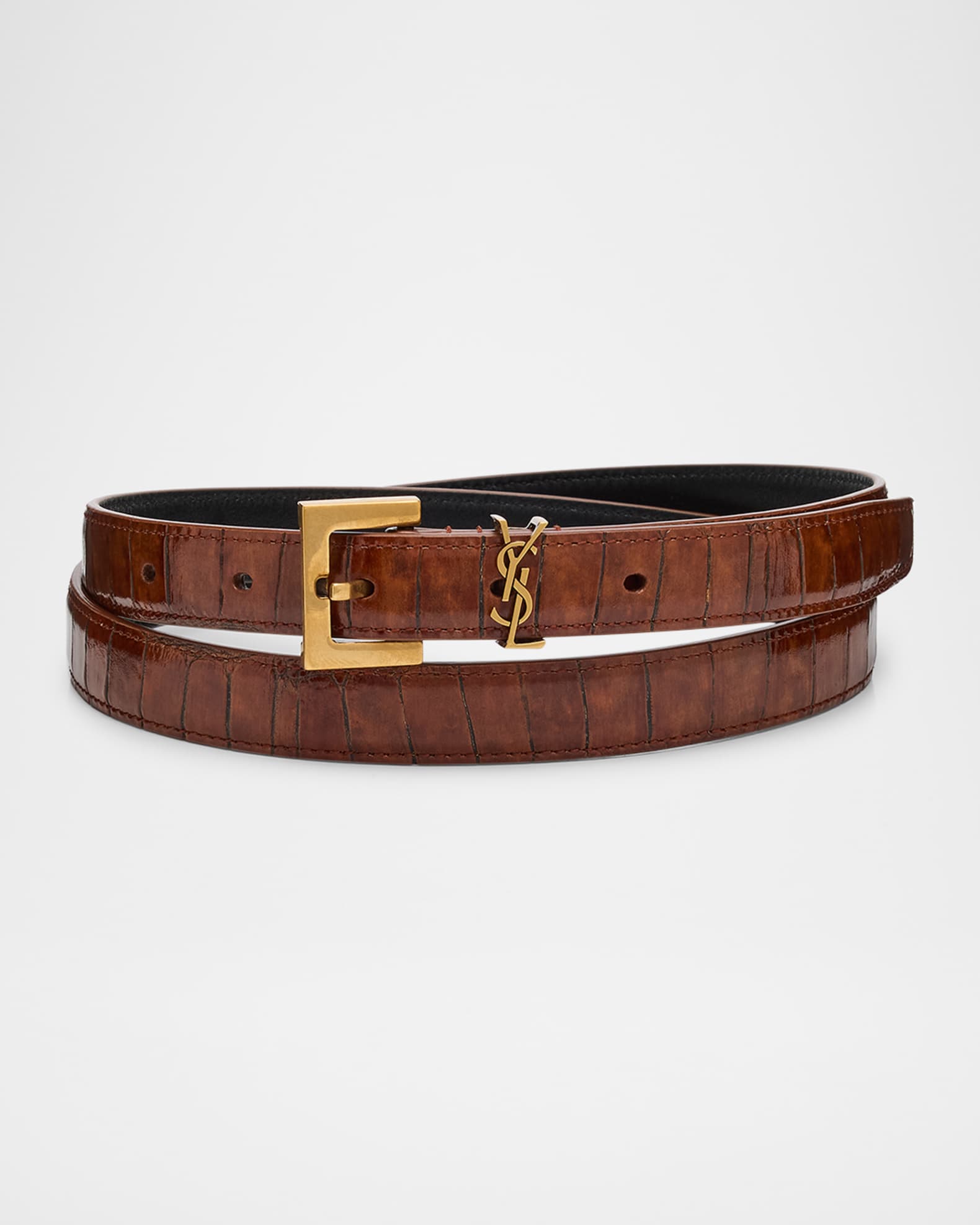 Yves Saint Laurent Rive Gauche Belt, White, Wide, Leather - Etsy