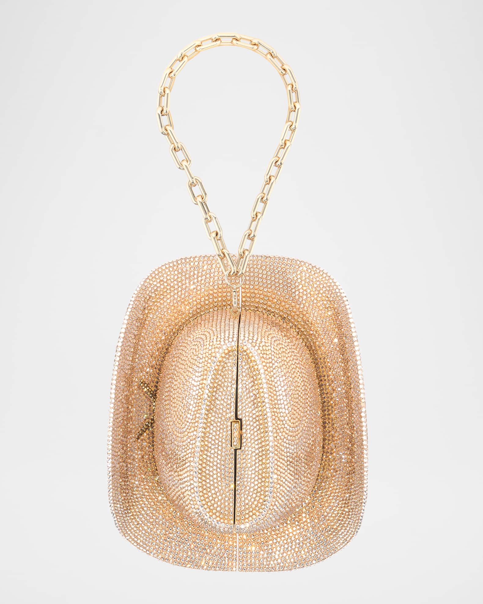 【JUDITH LEIBER】ヘイリーウィッカー クラッチ クリスタル付き Judith Leiber Couture Cowboy Hat Crystal Clutch Bag | Neiman