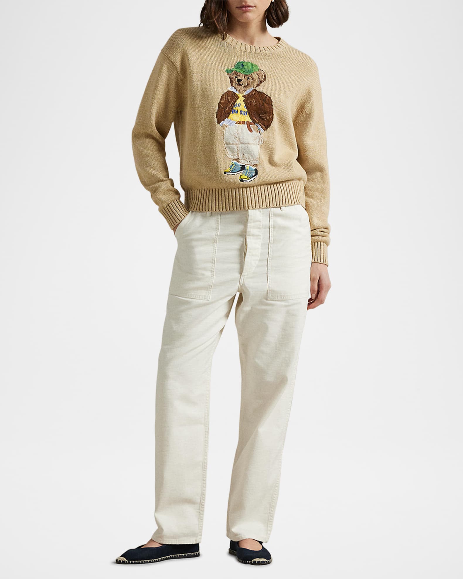 Polo Bear Cotton Crewneck Sweater 1