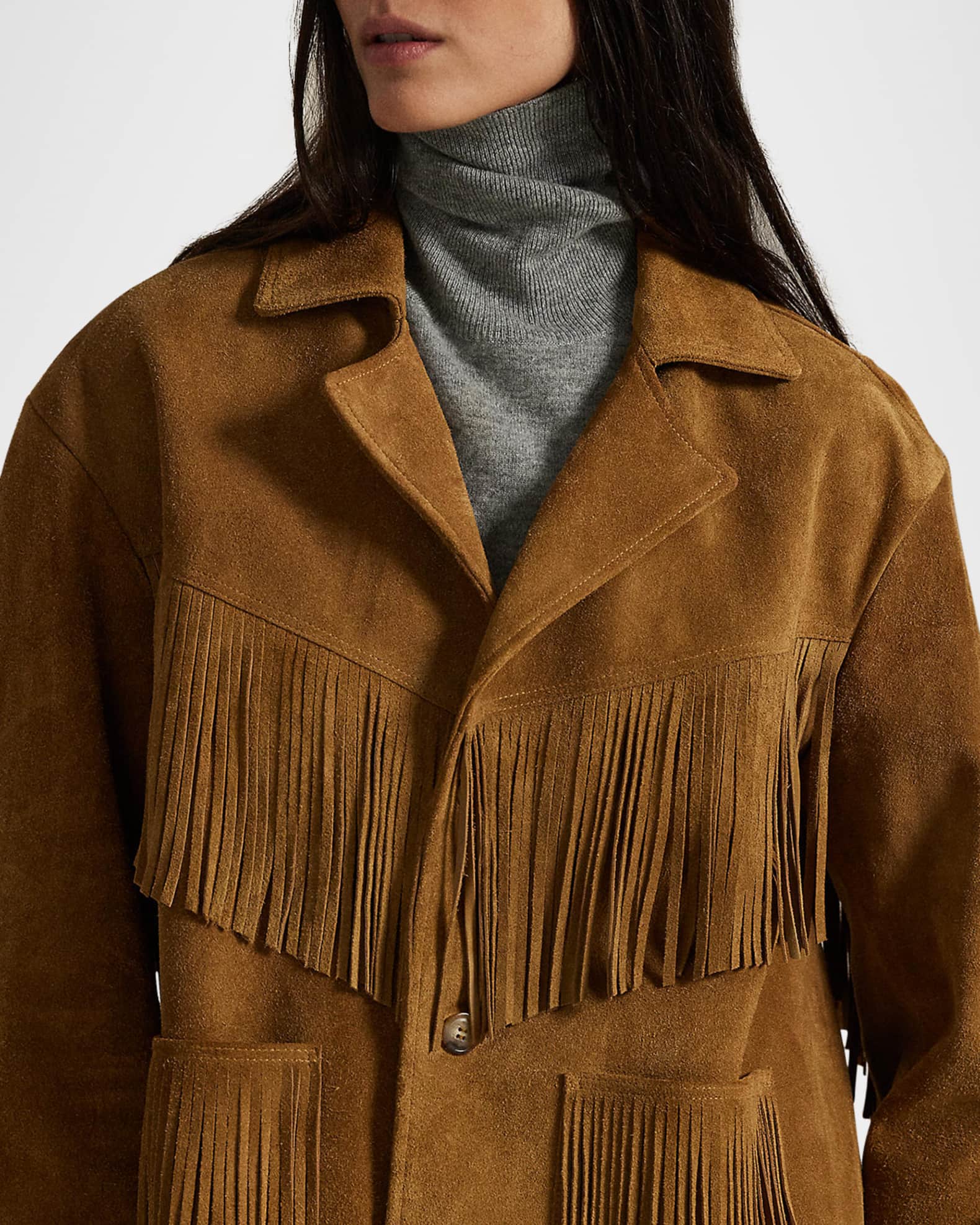 Polo Ralph Lauren Fringe Suede Western Jacket | Neiman Marcus