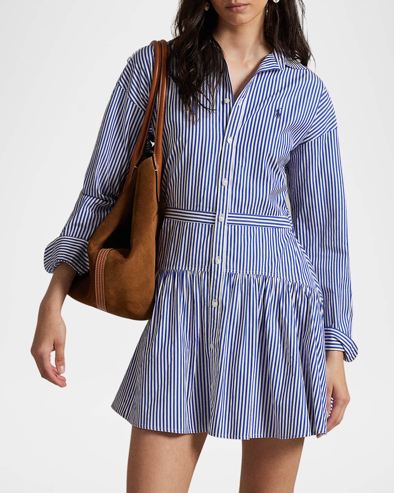 【POLO RALPH LAUREN】STRIPED RUFFLED COTTON WRAP ドレス Striped Ruffled Cotton Wrap Dress | Ralph Lauren