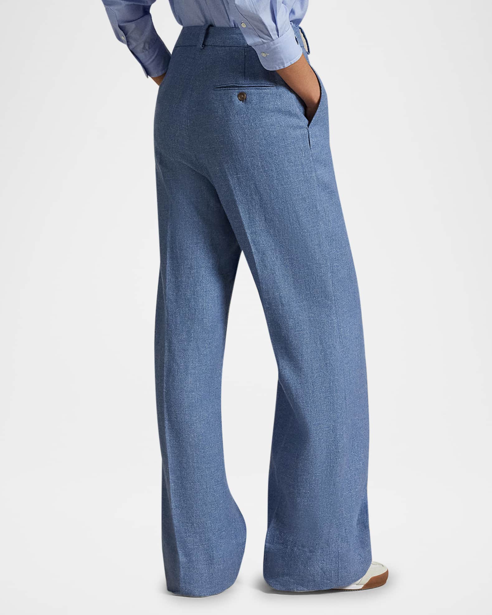 パンツ 90s Ralph Lauren Linen Slacks Navy 78 Straight Fit Linen-Cotton Pant | Ralph Lauren