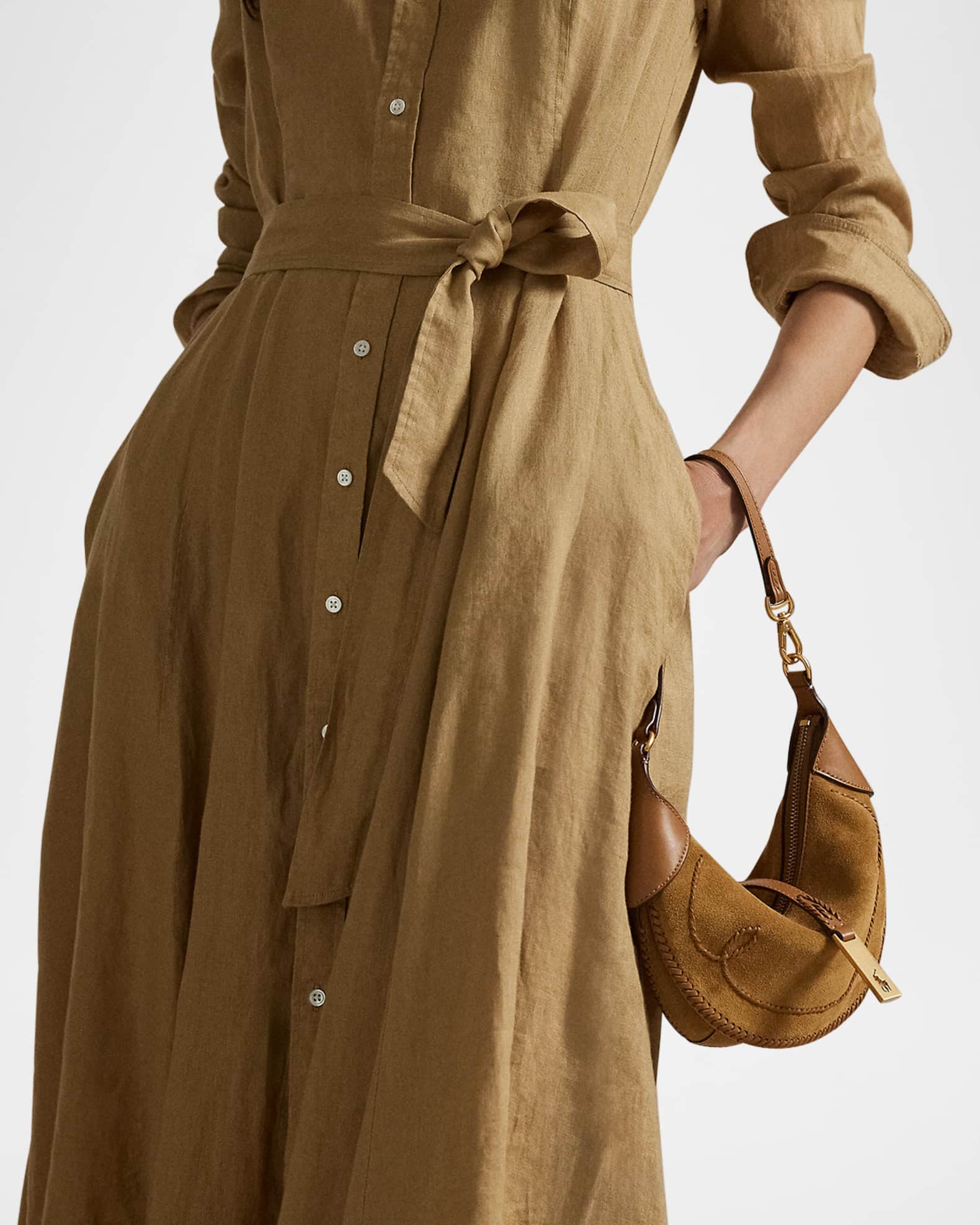 Belted Linen Shirtdress