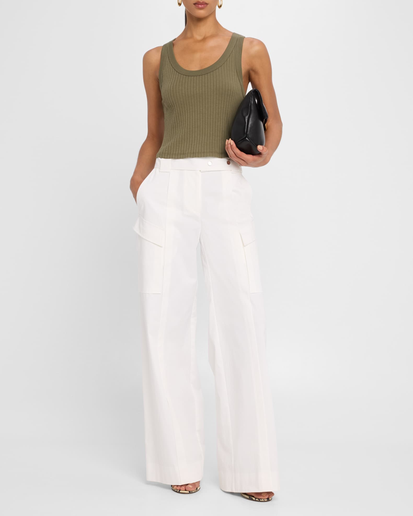 Emma Ribbed Scoop-Neck Tank Top 1