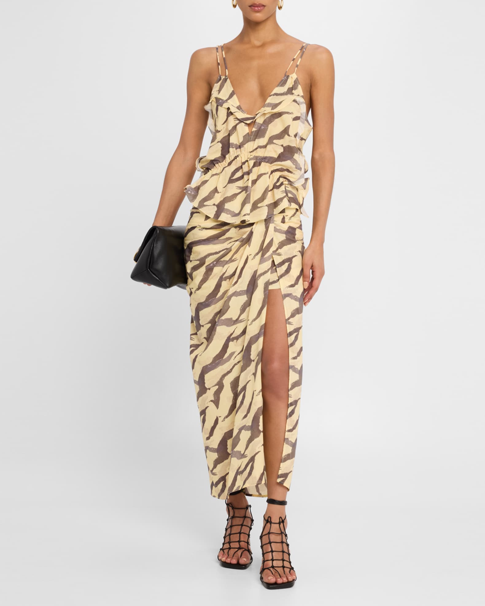 Dacca Printed Draped Skirt 1