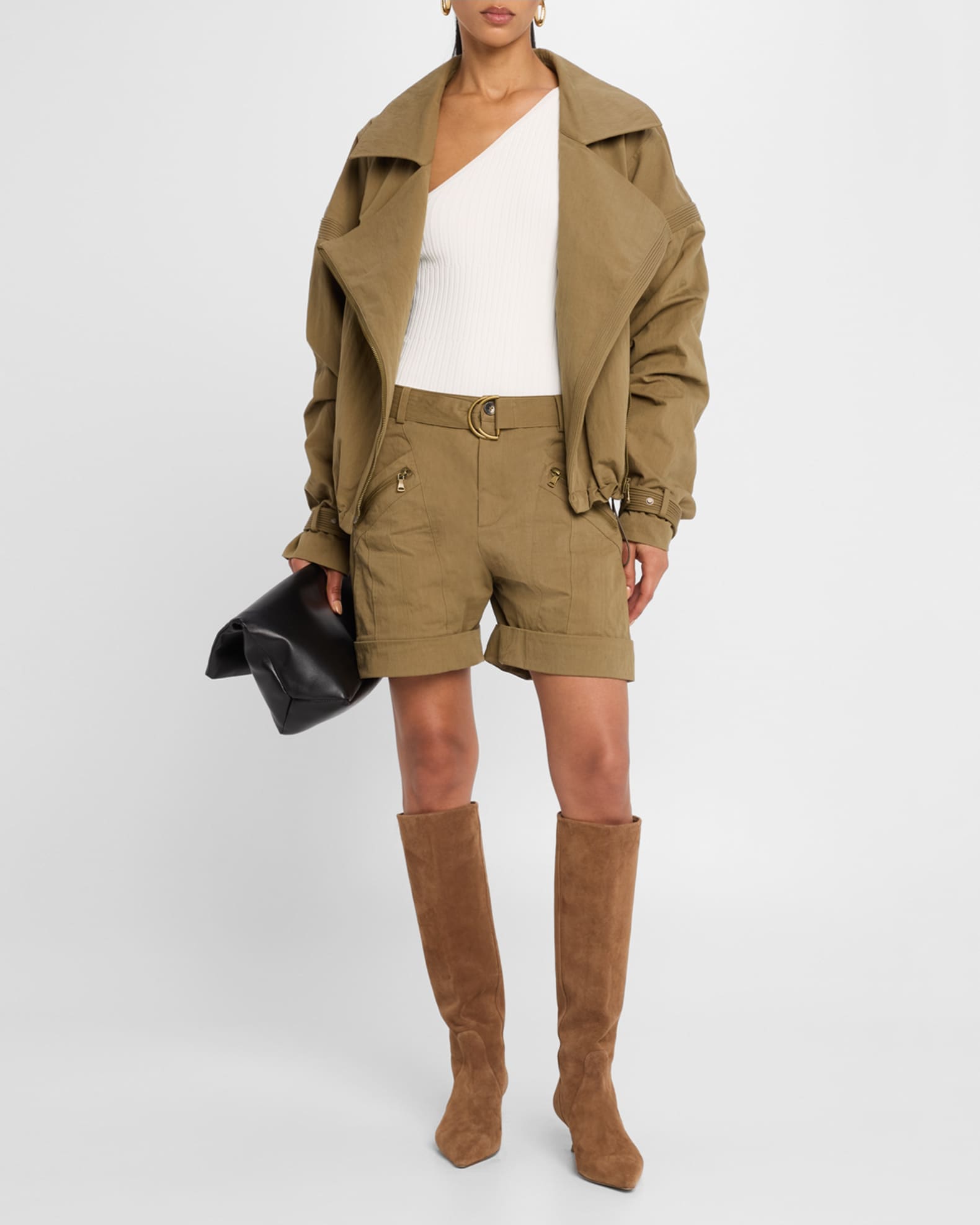 Harper Ruched Moto Jacket 1