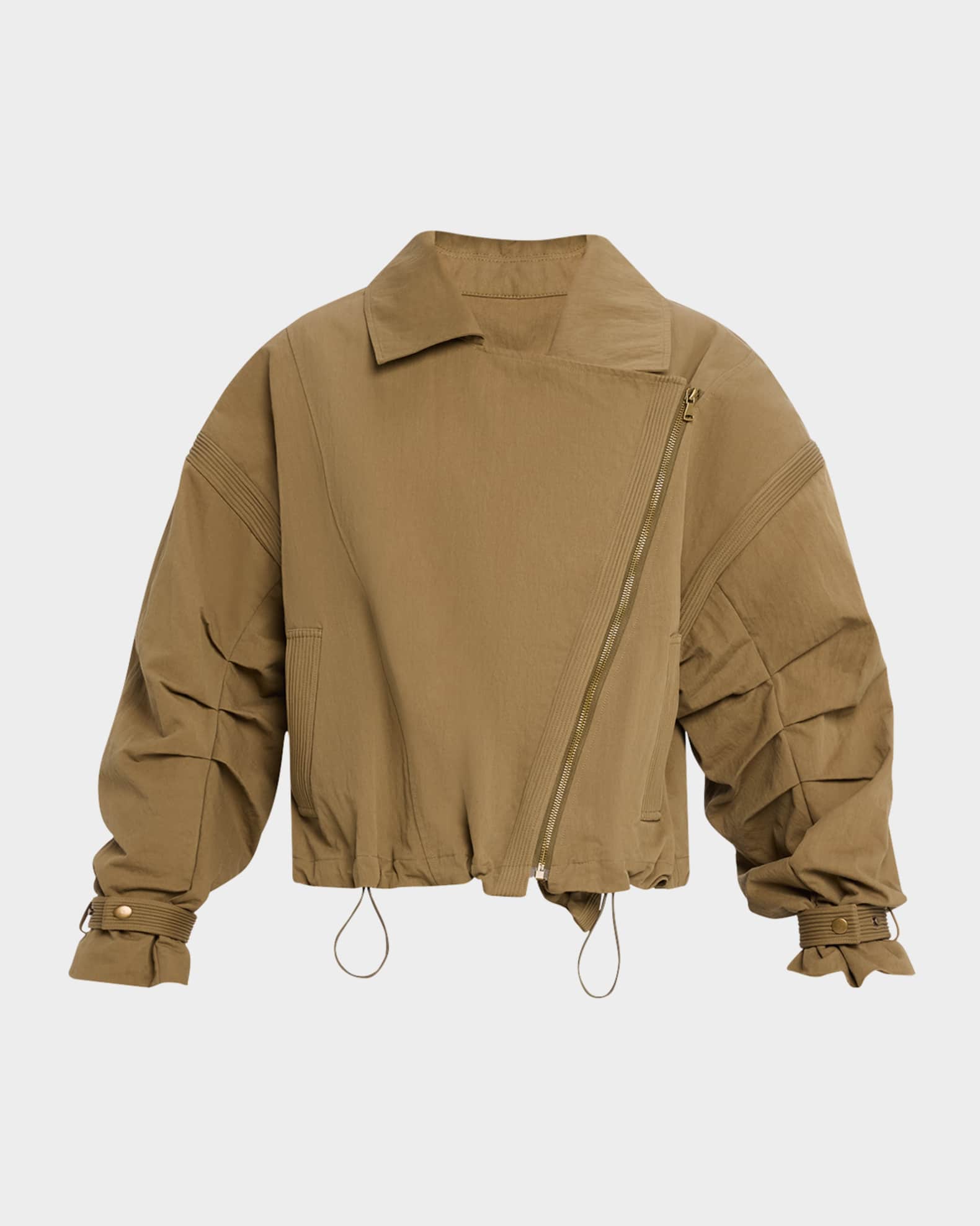 Harper Ruched Moto Jacket 0
