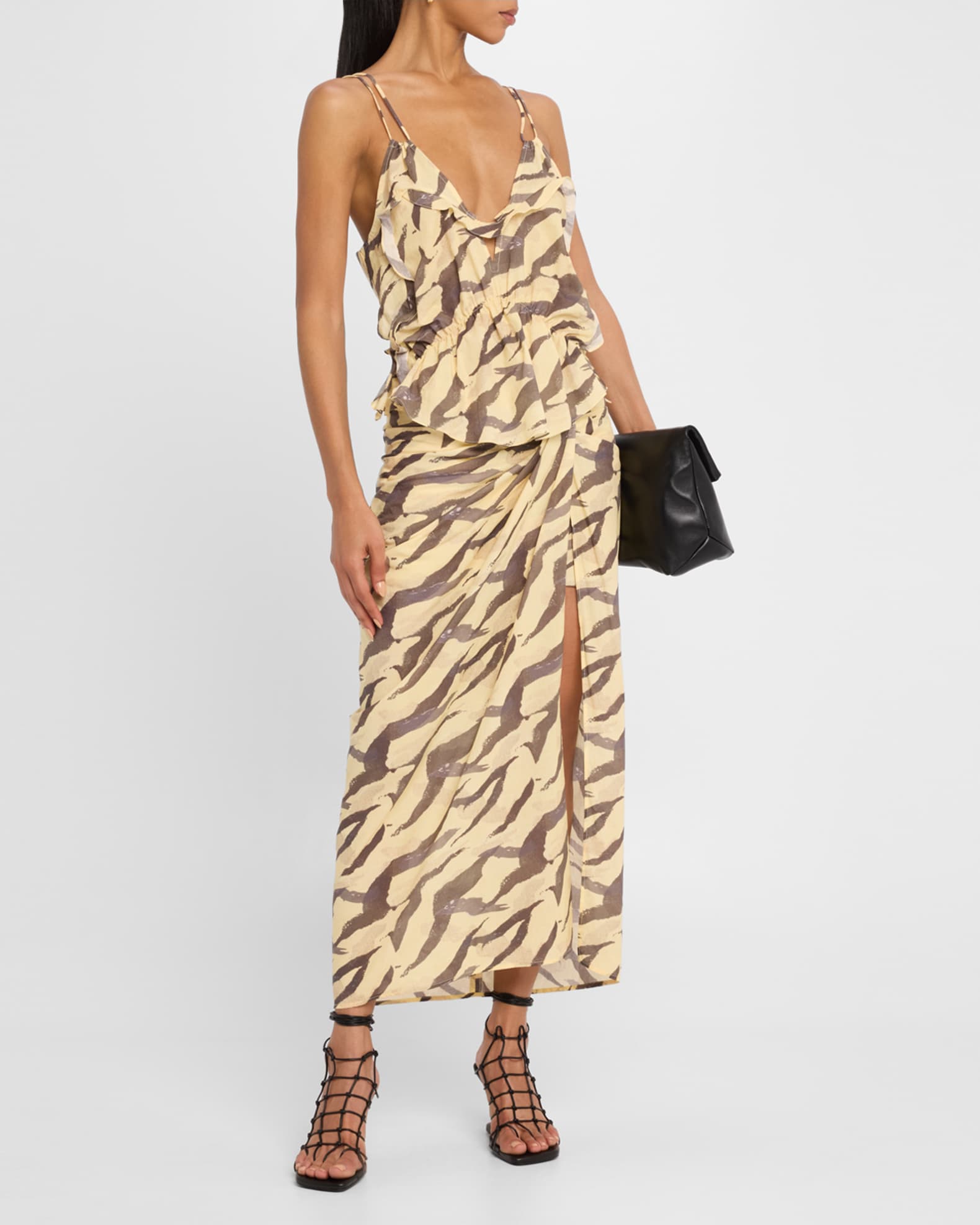 Dariah Printed Ruffle Top  1