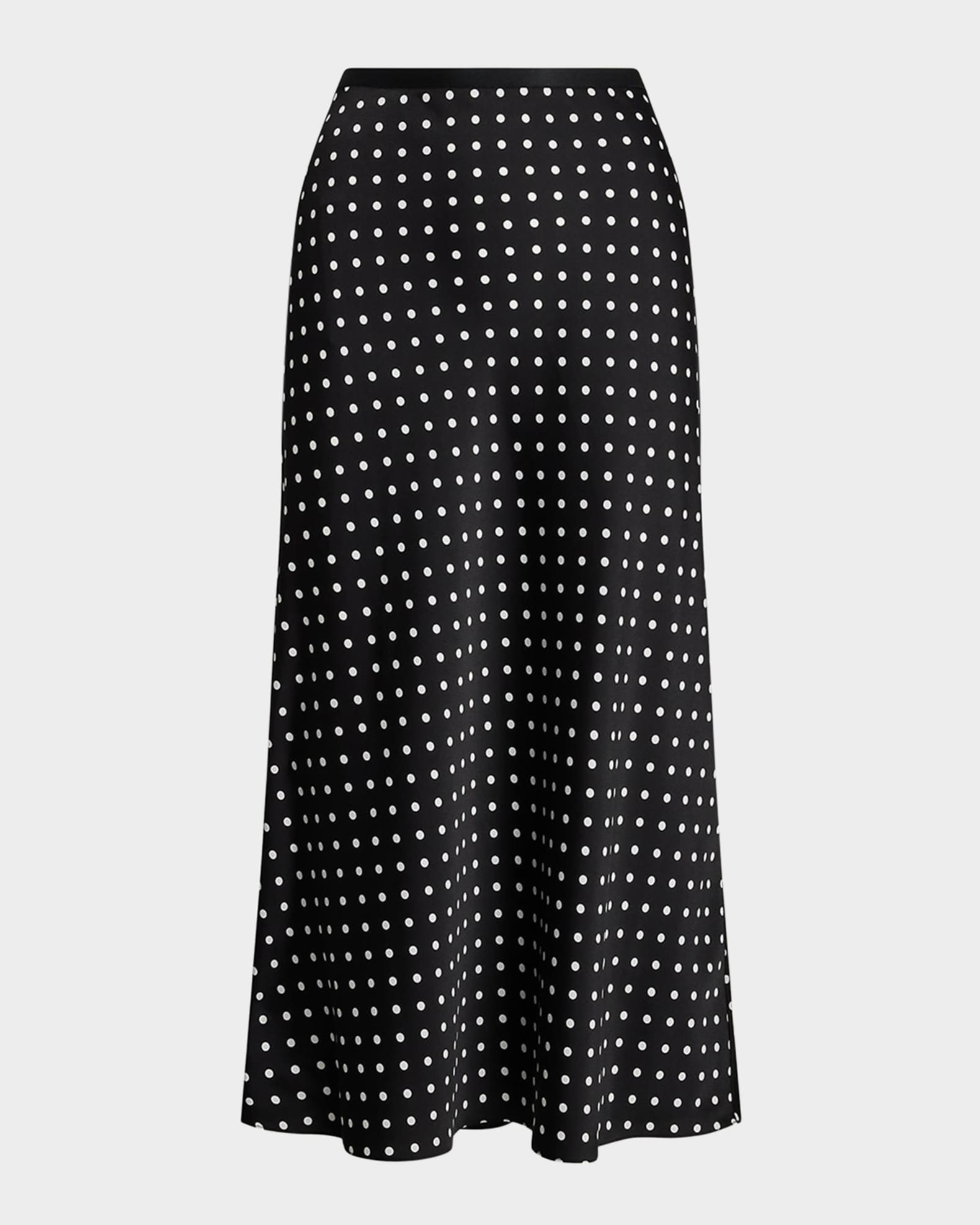 Polka-Dot Satin Skirt 0