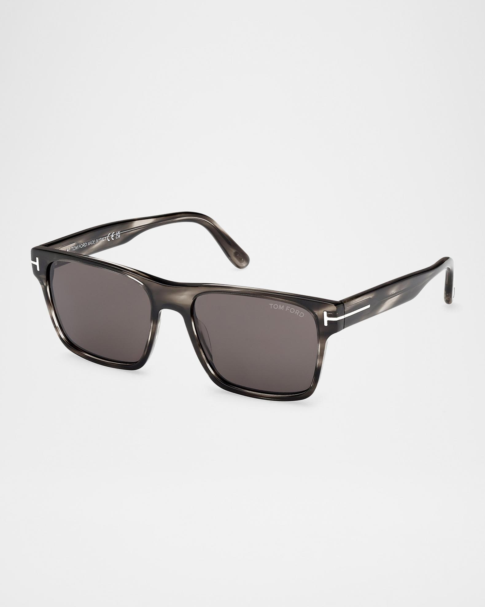 TOM FORD Men's Calder Acetate Square Sunglasses | Neiman Marcus