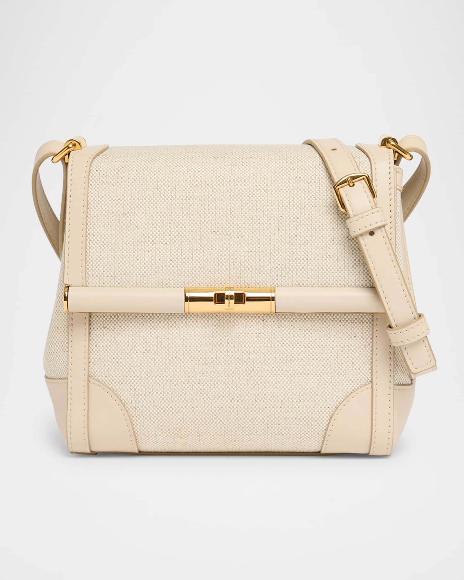 Marlene Flap Linen Crossbody Bag 0