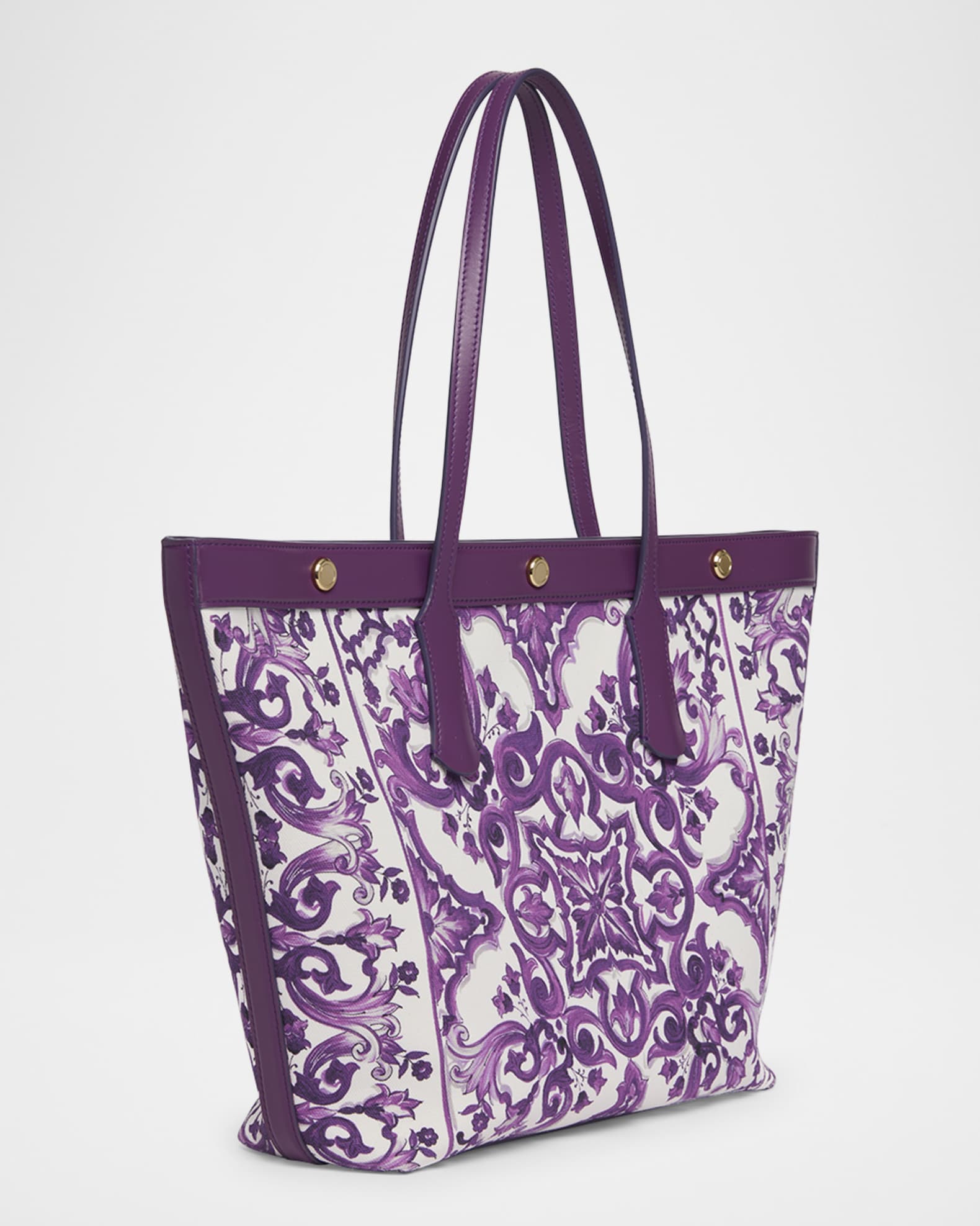 Dolce & Gabbana Multicolor Graphic Printed Top Handle Shopping Tote Bag