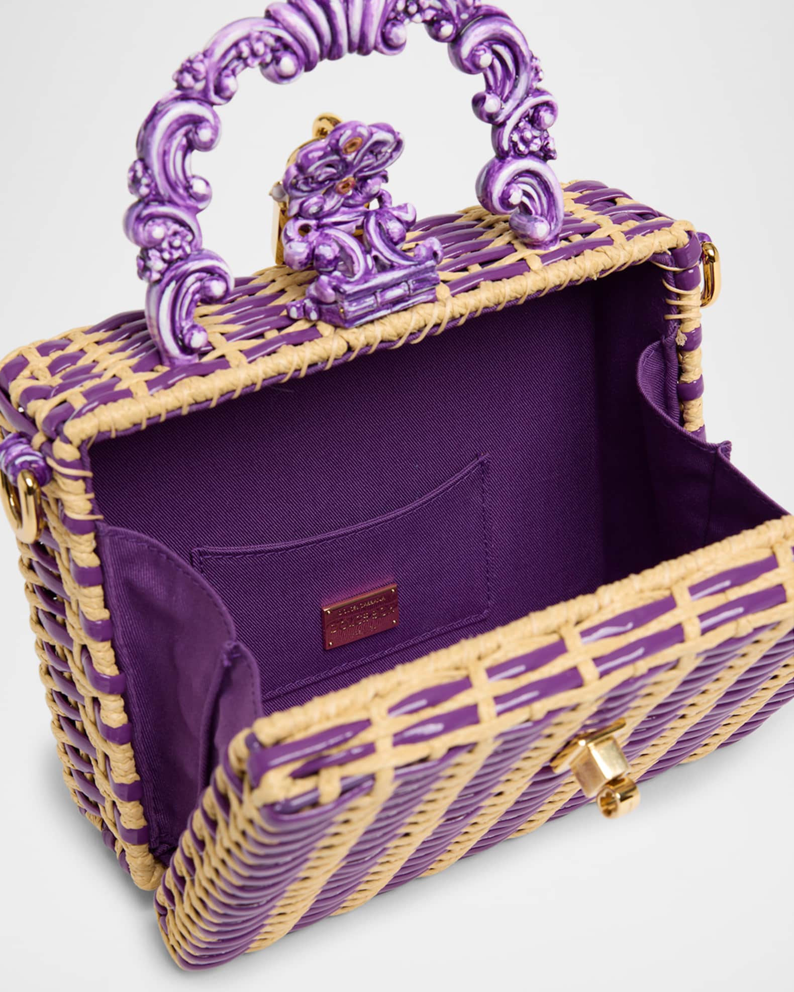 Dolce&Gabbana Woven Box Top-Handle Bag | Neiman Marcus