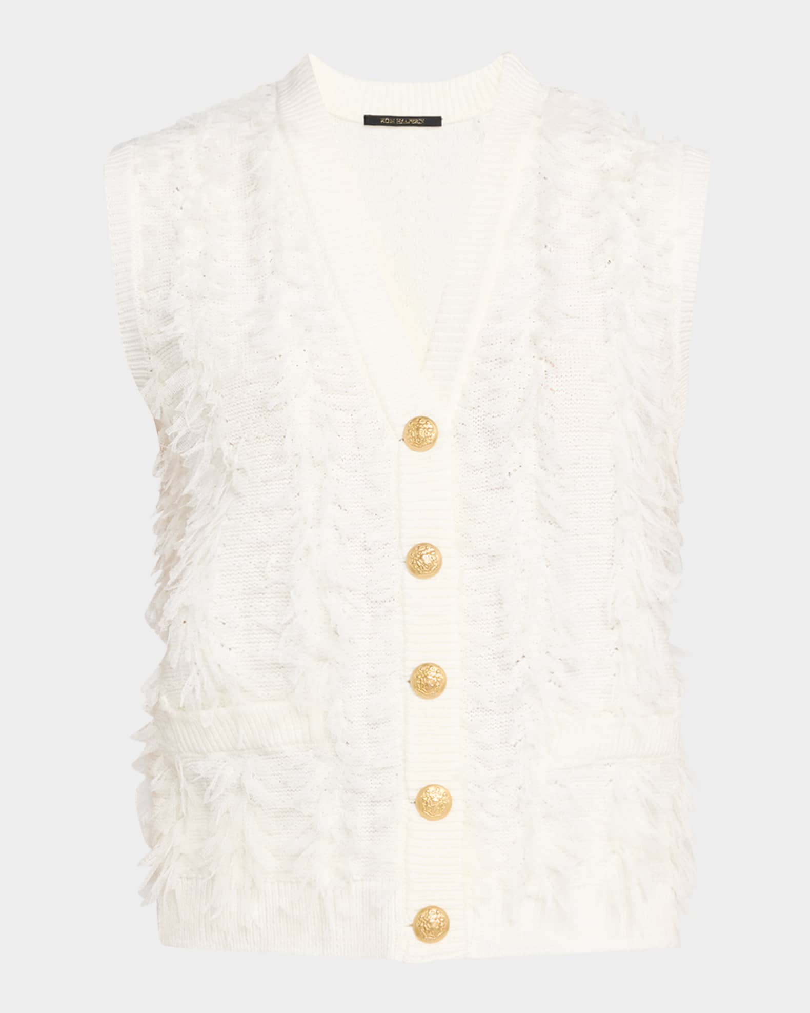 Sterling Fringe Knit Sweater Vest 0