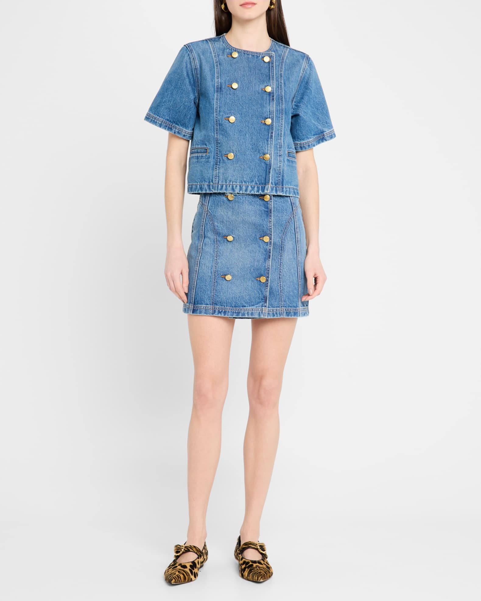 Ulla Johnson The Clara Denim Mini Skirt | Neiman Marcus