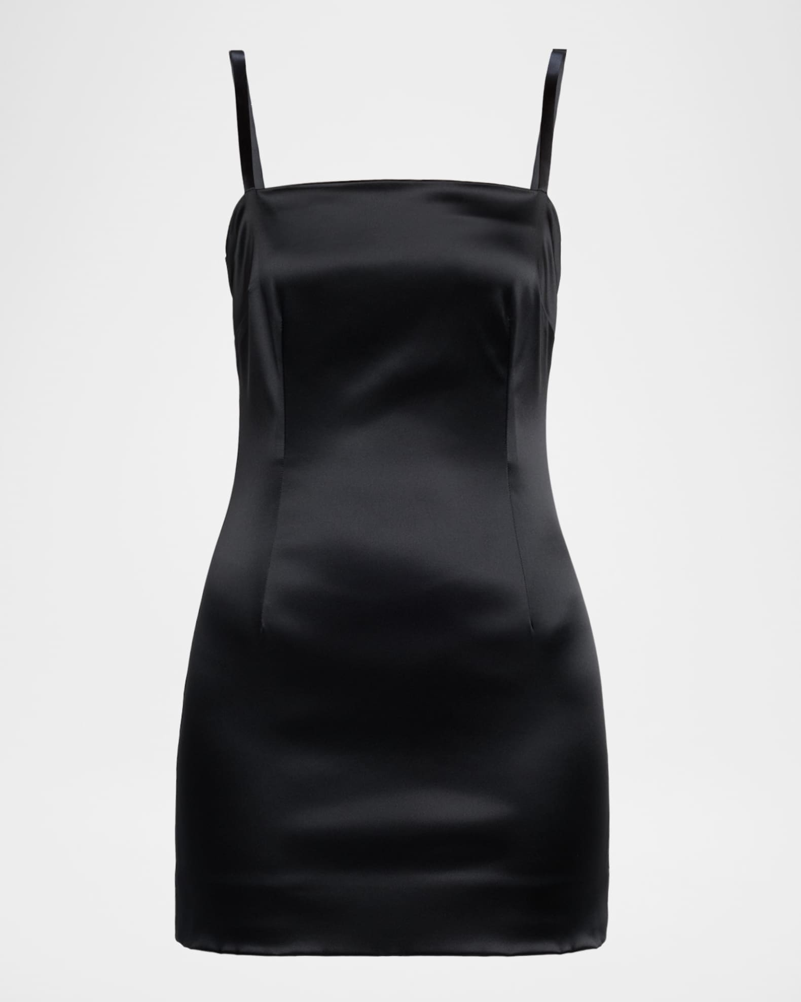 Dolce&Gabbana Stretch Satin Lace-Up Mini Dress | Neiman Marcus