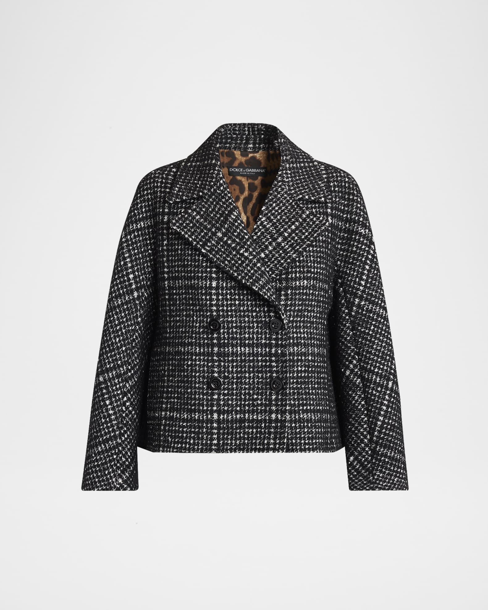 Check Pied Poule Double-Breasted Jacket 0