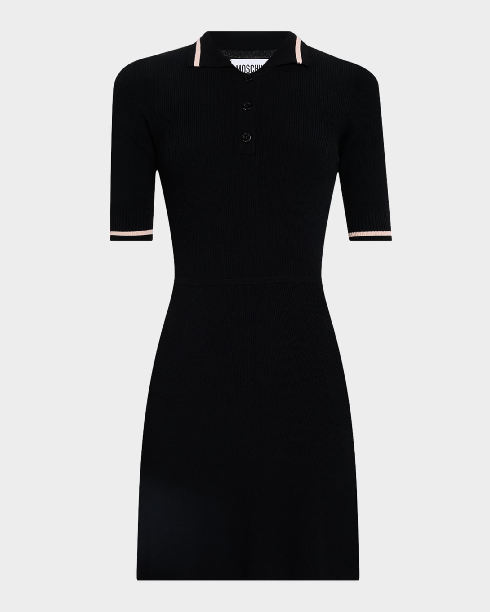 Moschino Jeans Short-Sleeve Mini Polo Dress | Neiman Marcus