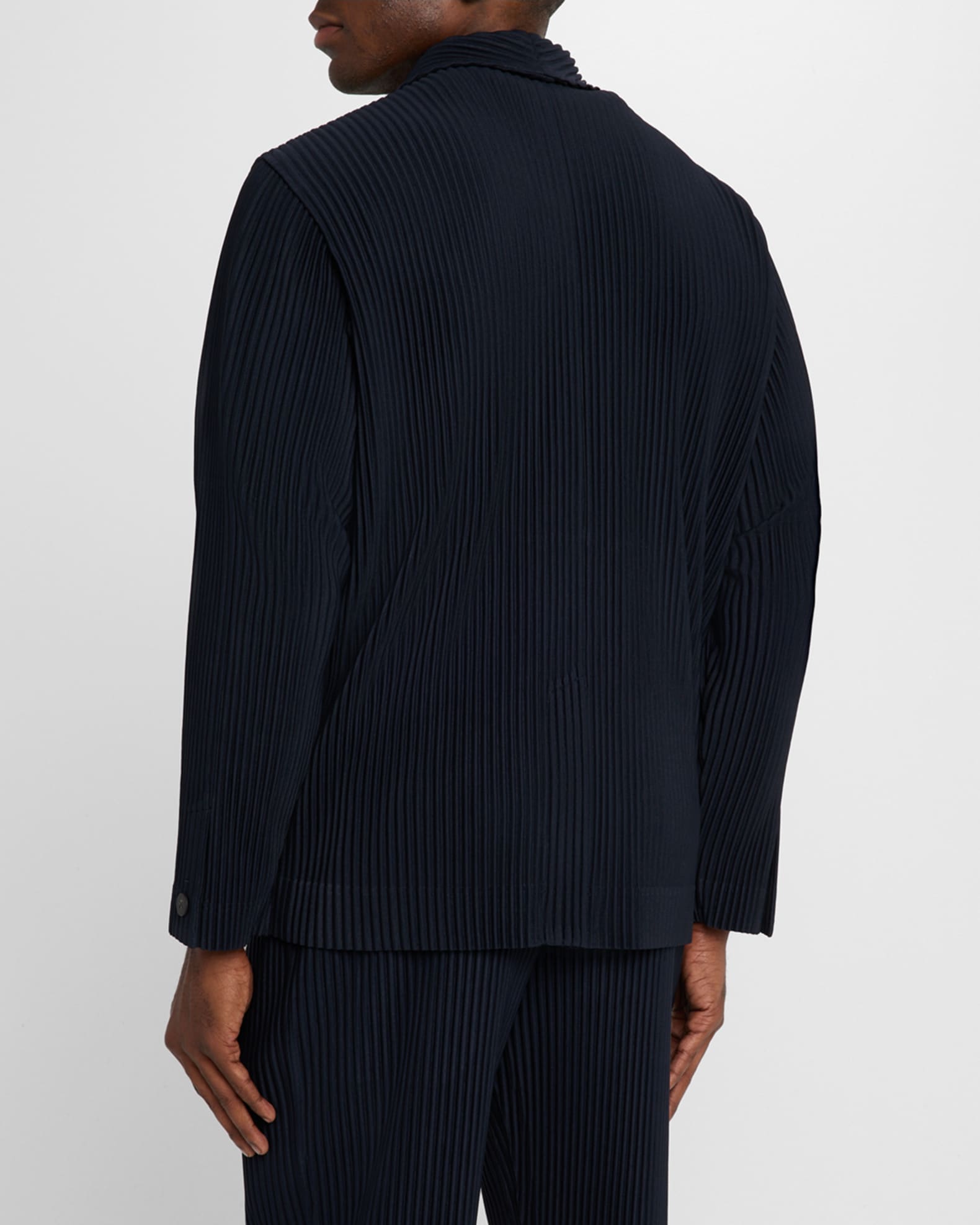 Homme Plisse Issey Miyake Men's Pleated Single-Breasted Sport Coat