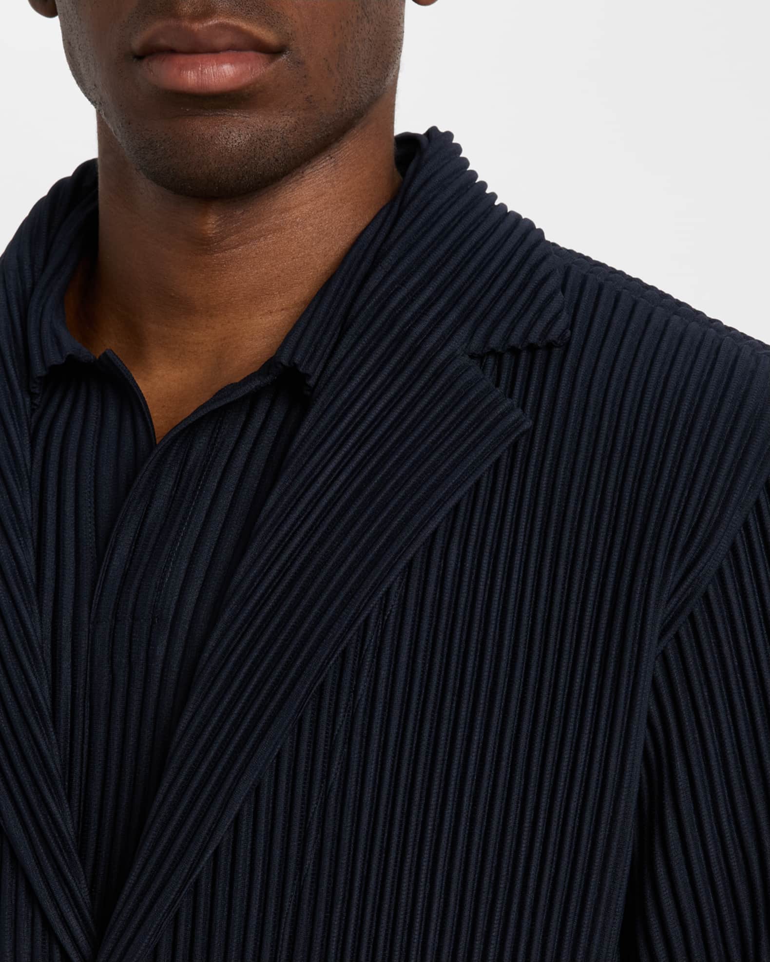 Homme Plisse Issey Miyake Men's Pleated Single-Breasted Sport Coat