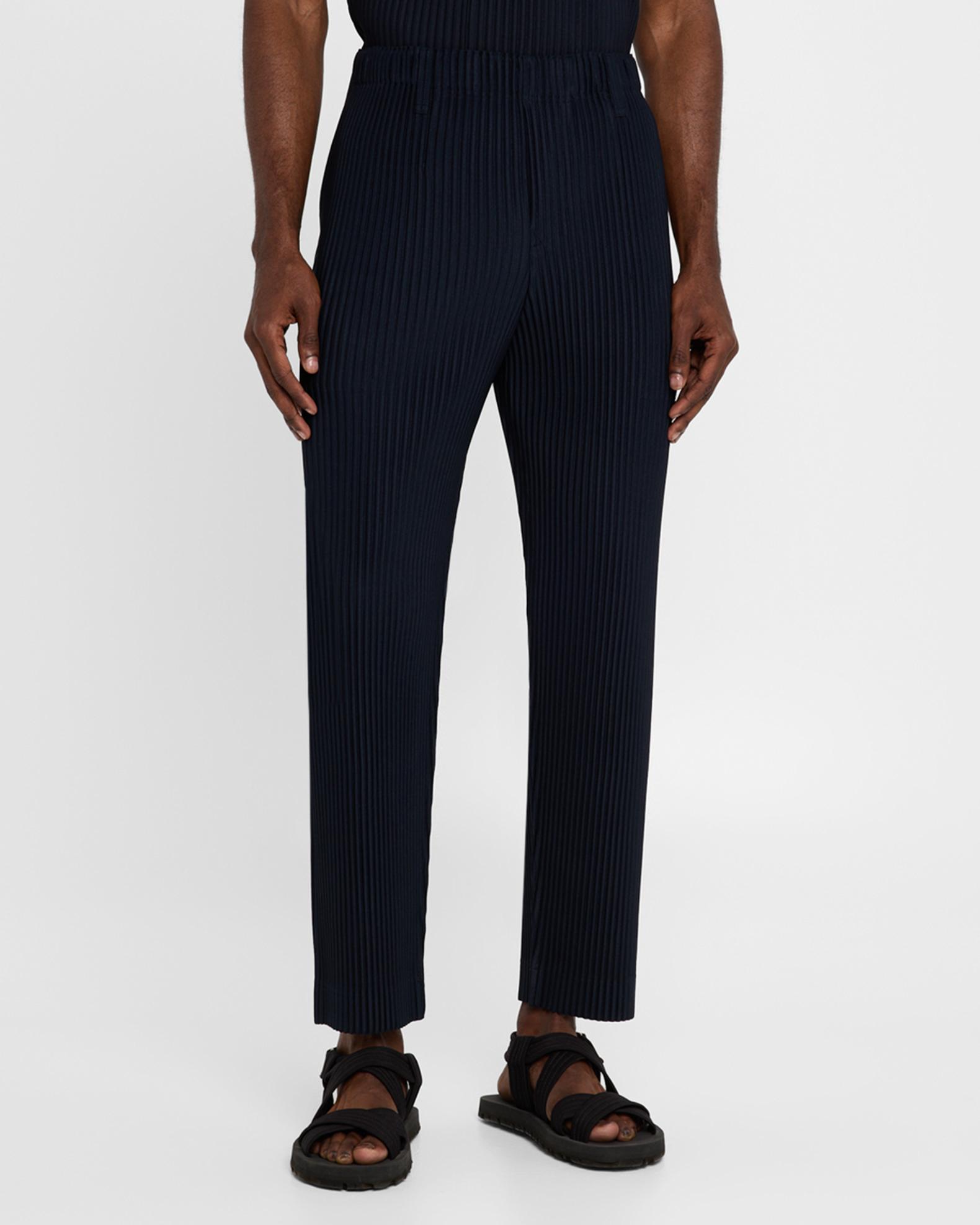 Homme Plissé Issey Miyake Men's Pleated Flat-Front Pants | Neiman