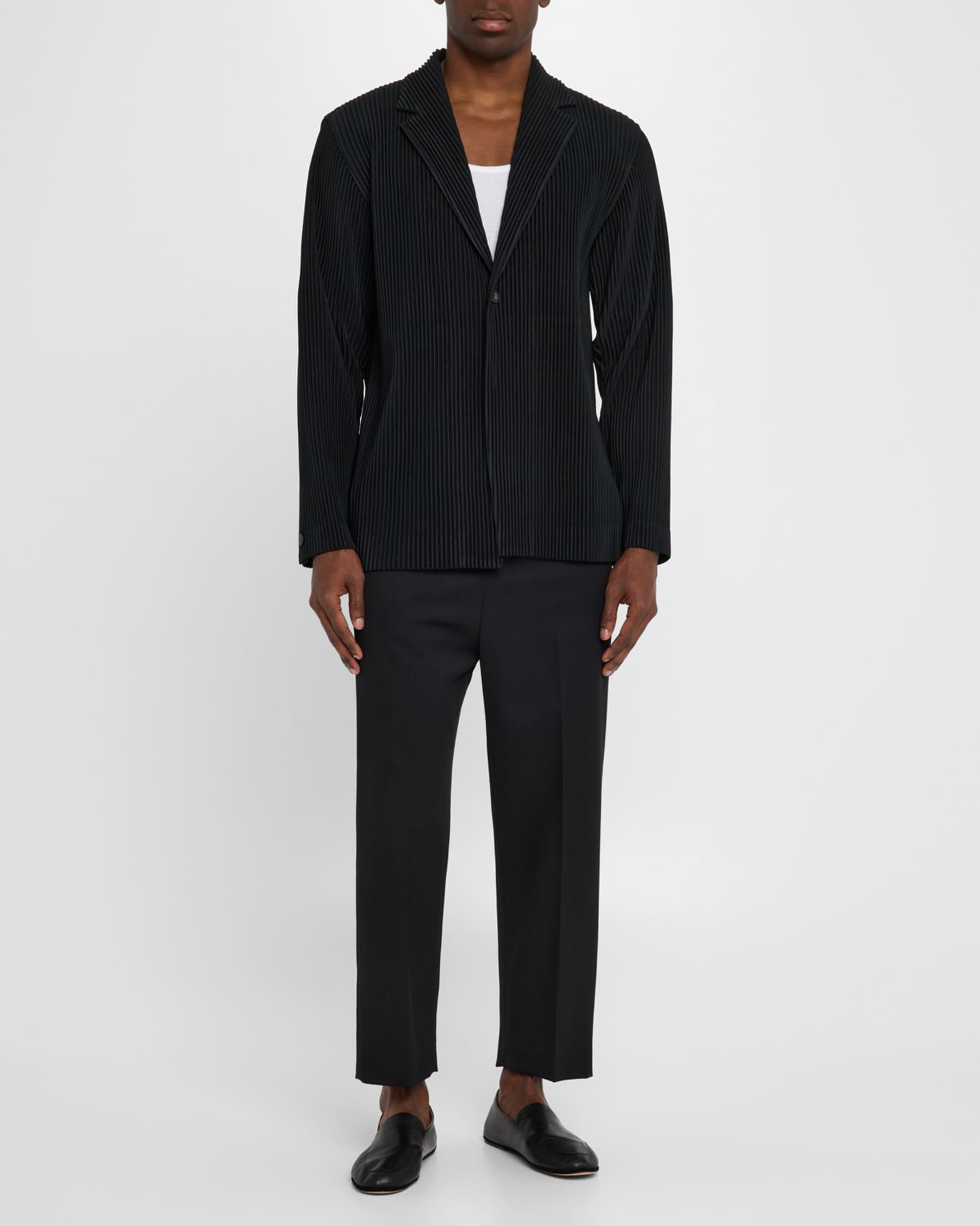 Men's Pleated Single-Breasted Sport Coat 1